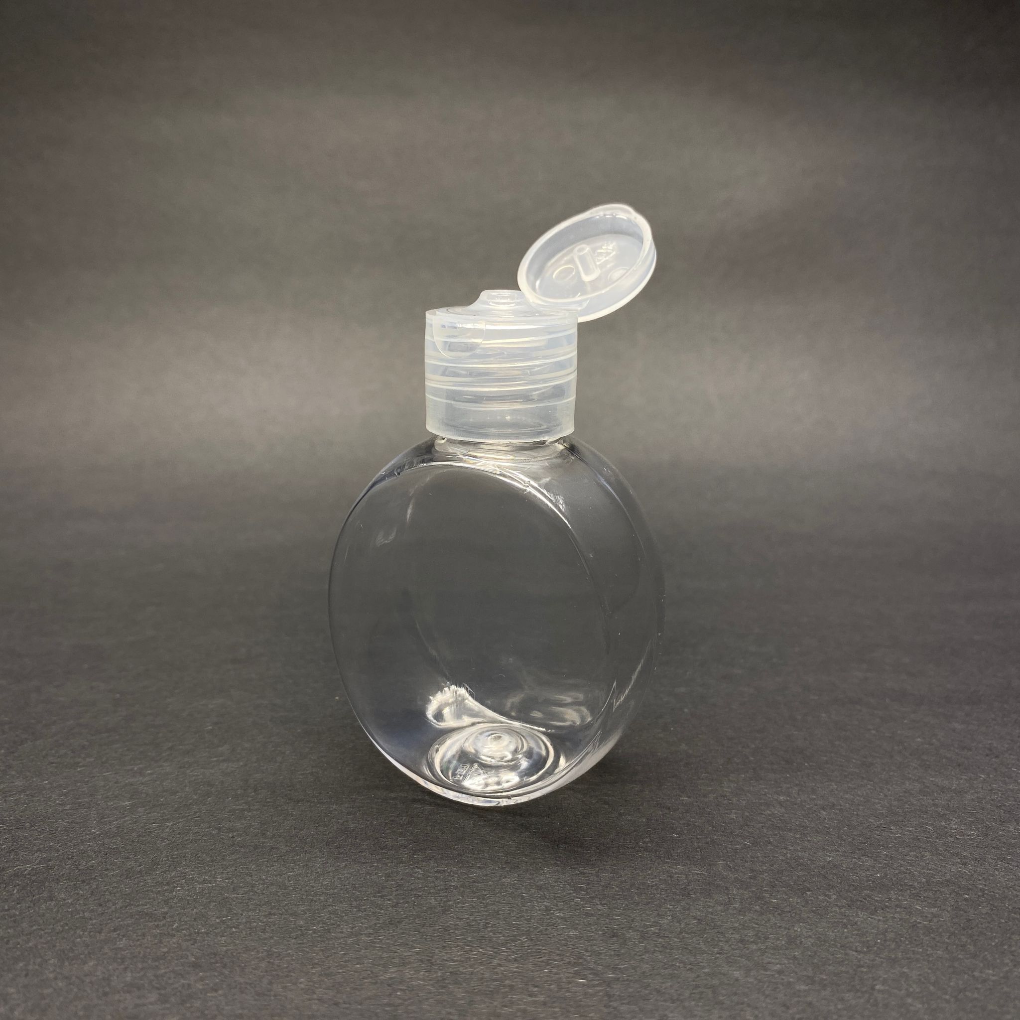 40 Cc Yuvarlak Top Pet Şişe - Şeffaf Fliptop Kapaklı - 40 Ml Şeffaf Pet Şişe