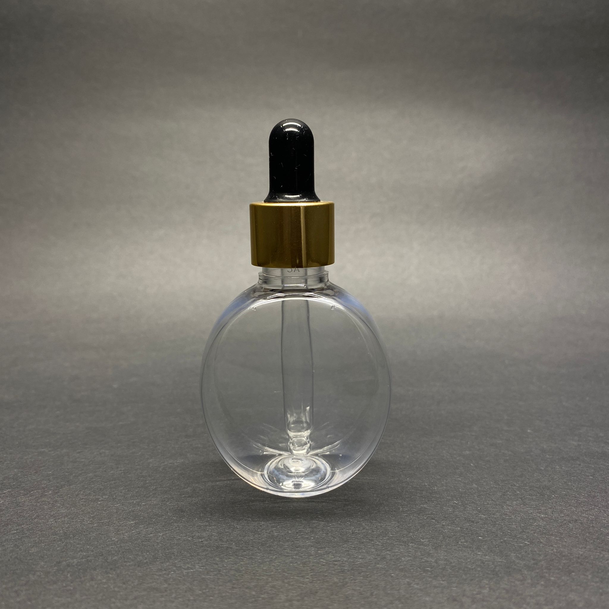 40 Cc Yuvarlak Top Pet Şişe - Siyah Gold Cam Damlalıklı Takım - 40 Ml Şeffaf Pet Şişe