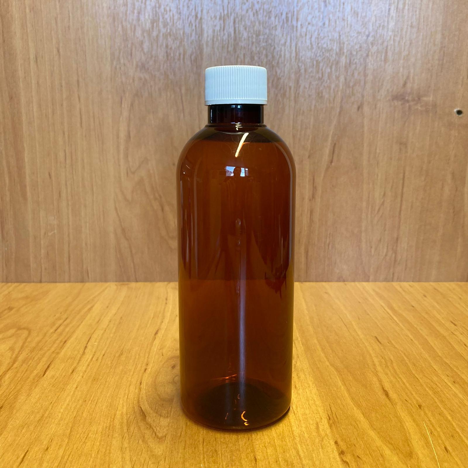 400 Cc Amber Plastik Şişe - Beyaz Plastik Kapaklı - 400 Ml Kahverengi Boş Plastik Şişe