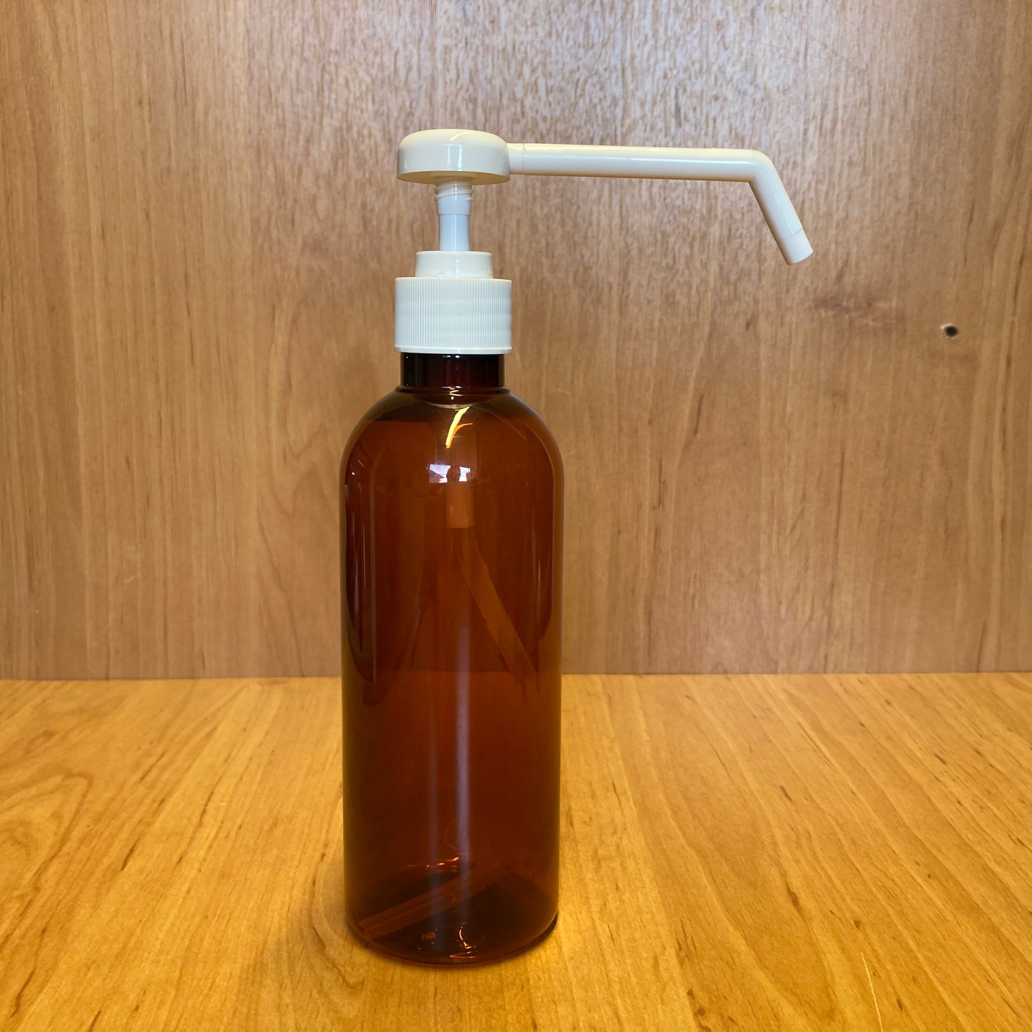 400 Cc Amber Plastik Şişe - Dispansiyer Pompalı - 400 Ml Kahverengi Boş Plastik Şişe