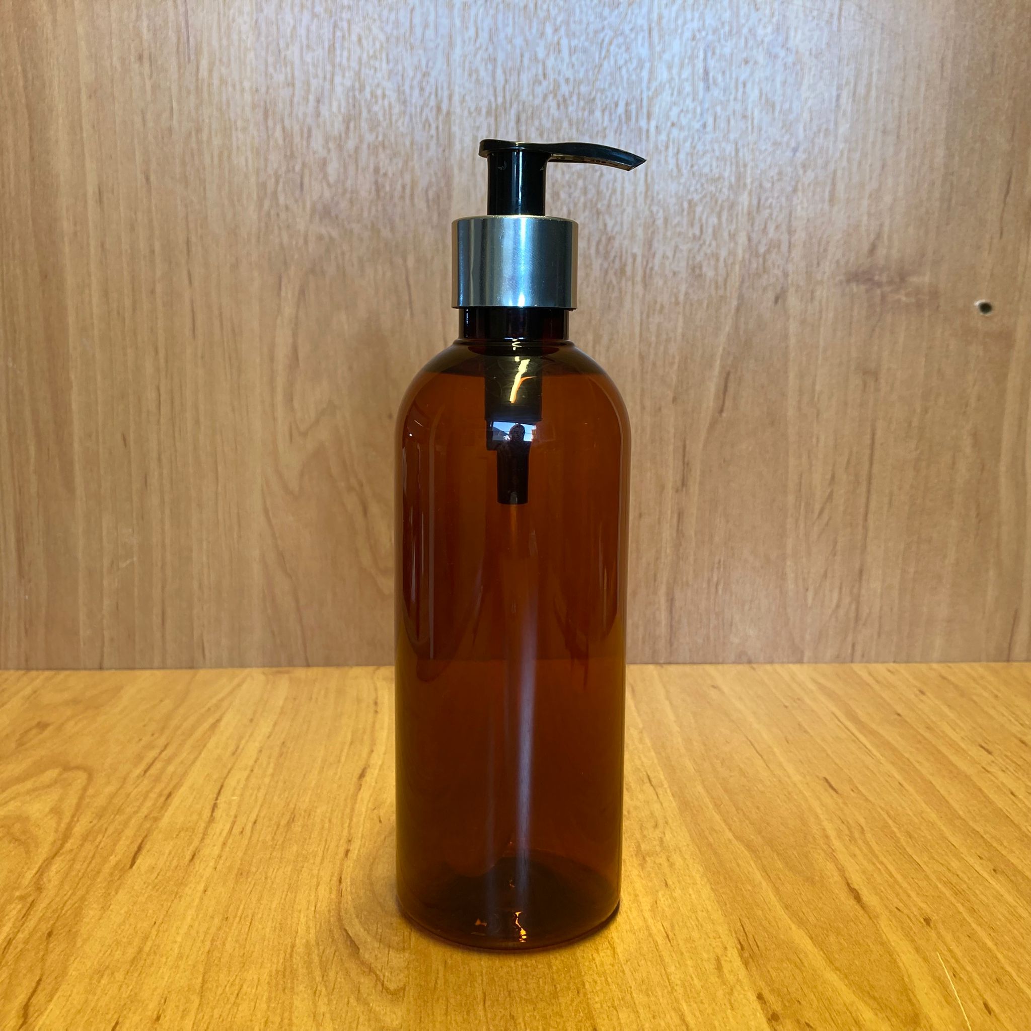 400 Cc Amber Plastik Şişe - Gümüş Pompalı - 400 Ml Kahverengi Boş Plastik Şişe