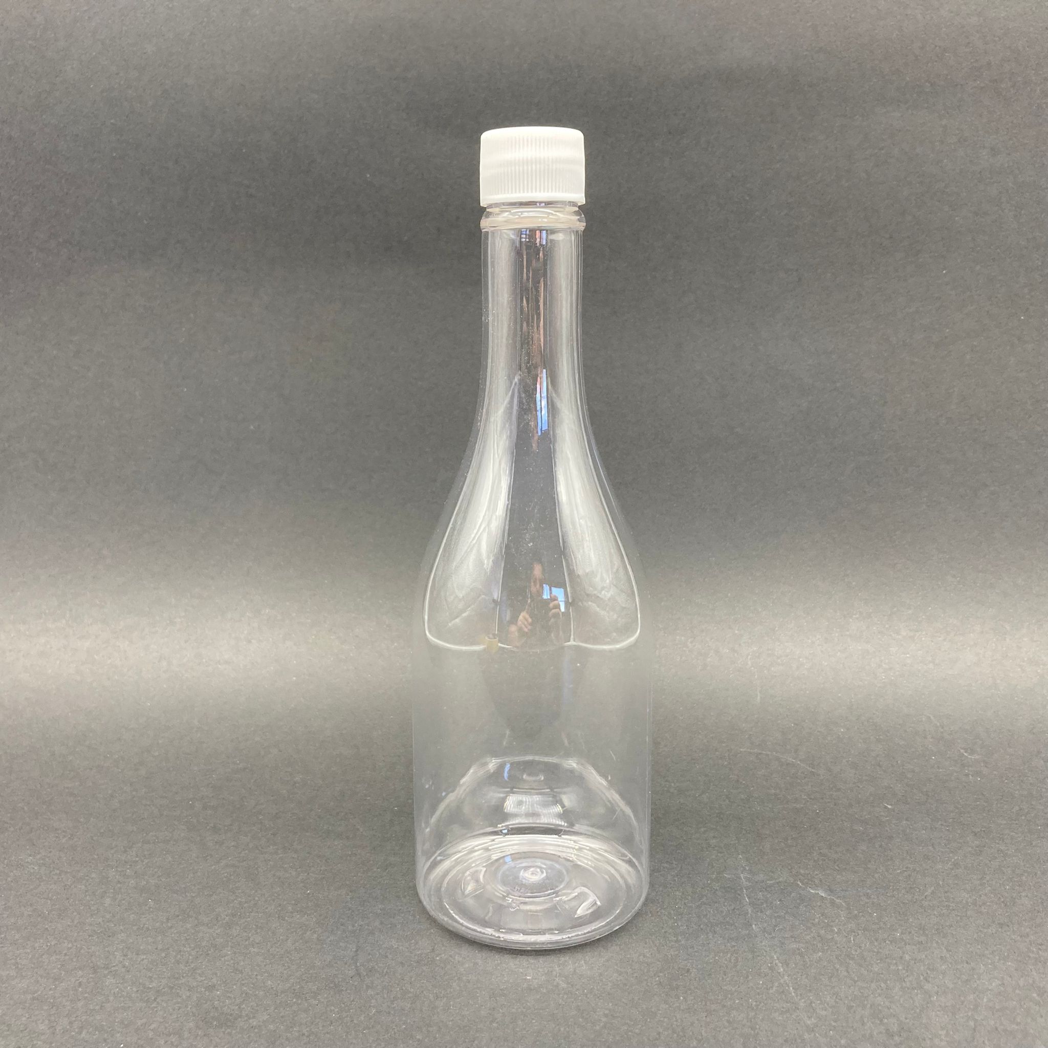 400 Cc Elit Model Pet Şişe - Beyaz Kapaklı - 400 Ml Kapaklı Plastik Şişe