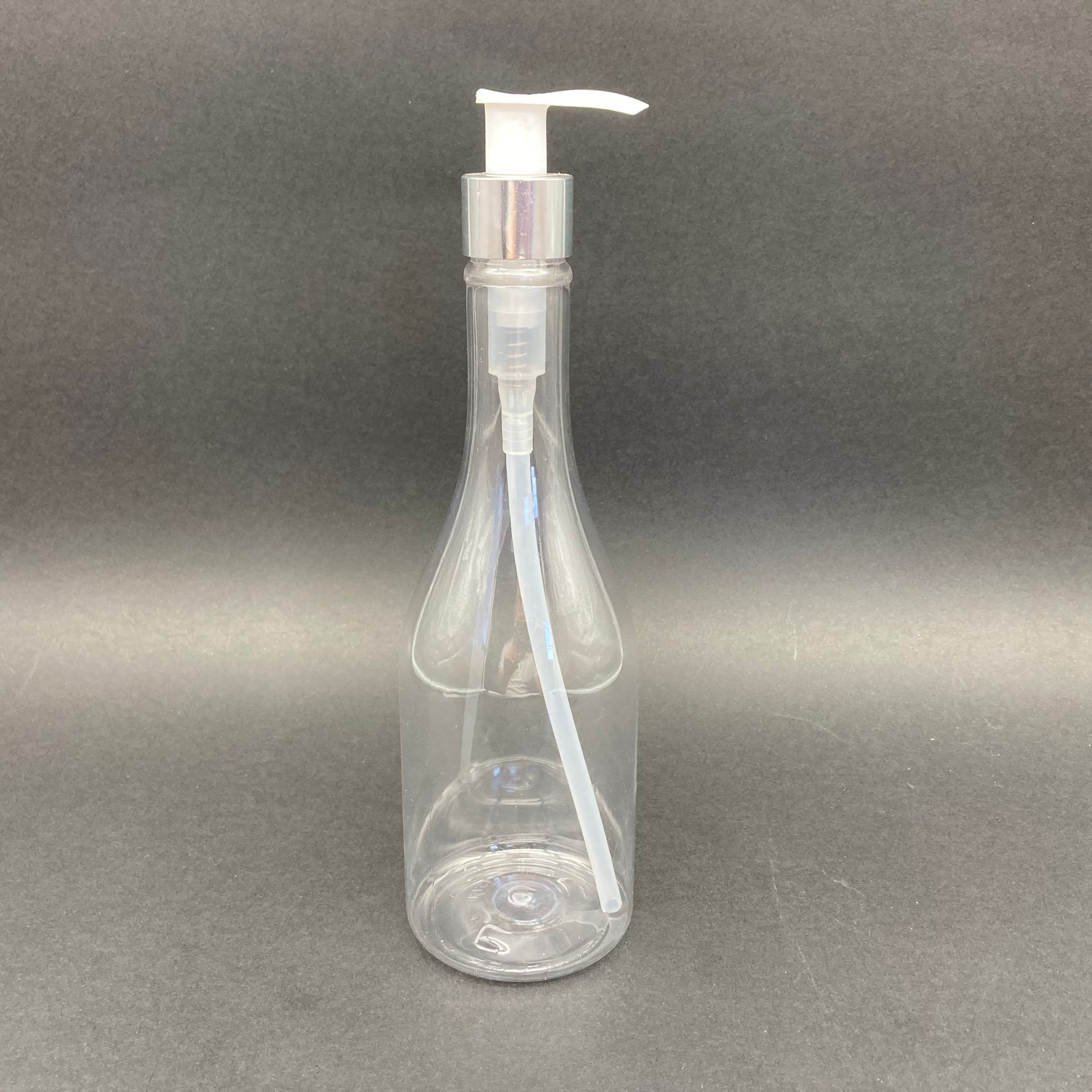 400 Cc Elit Model Pet Şişe - Gümüş Pompalı - 400 Ml Pompalı Şişe
