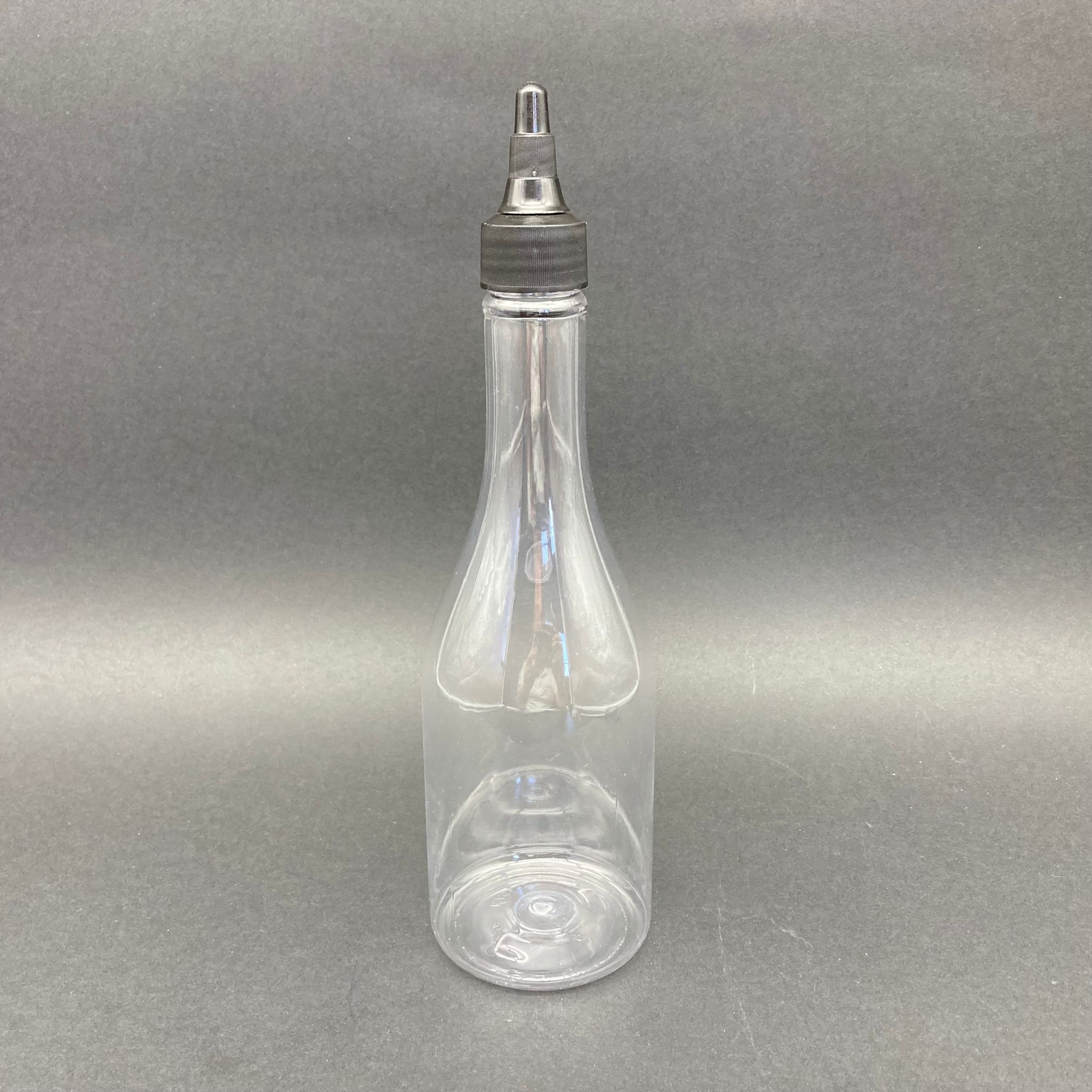 400 Cc Elit Model Pet Şişe - Siyah Asansör Kapaklı  - 400 Ml Akıtıcılı Plastik Şişe