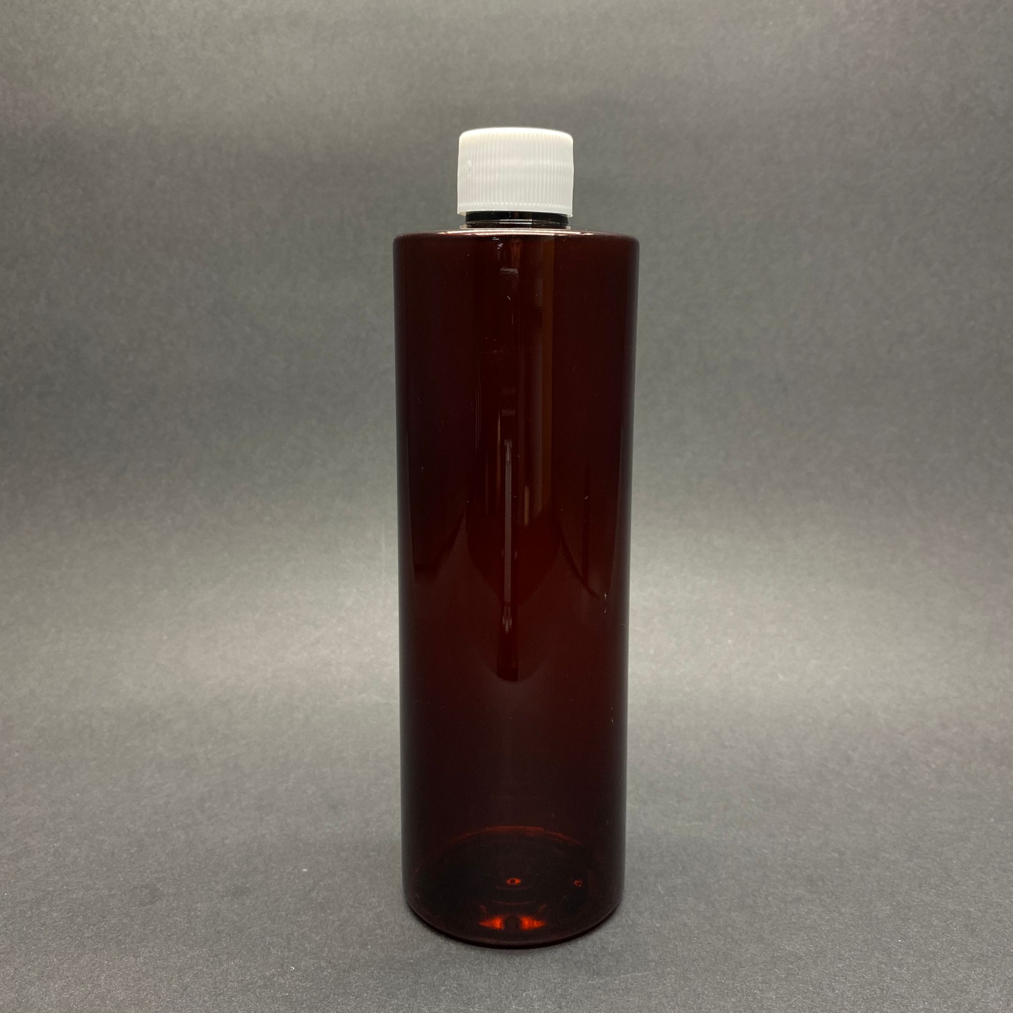 400 Cc Küt Boyunlu Silindir Pet Şişe (30 Gr) - Beyaz Contalı Kapaklı - 400 Ml Plastik Şişe - Amber