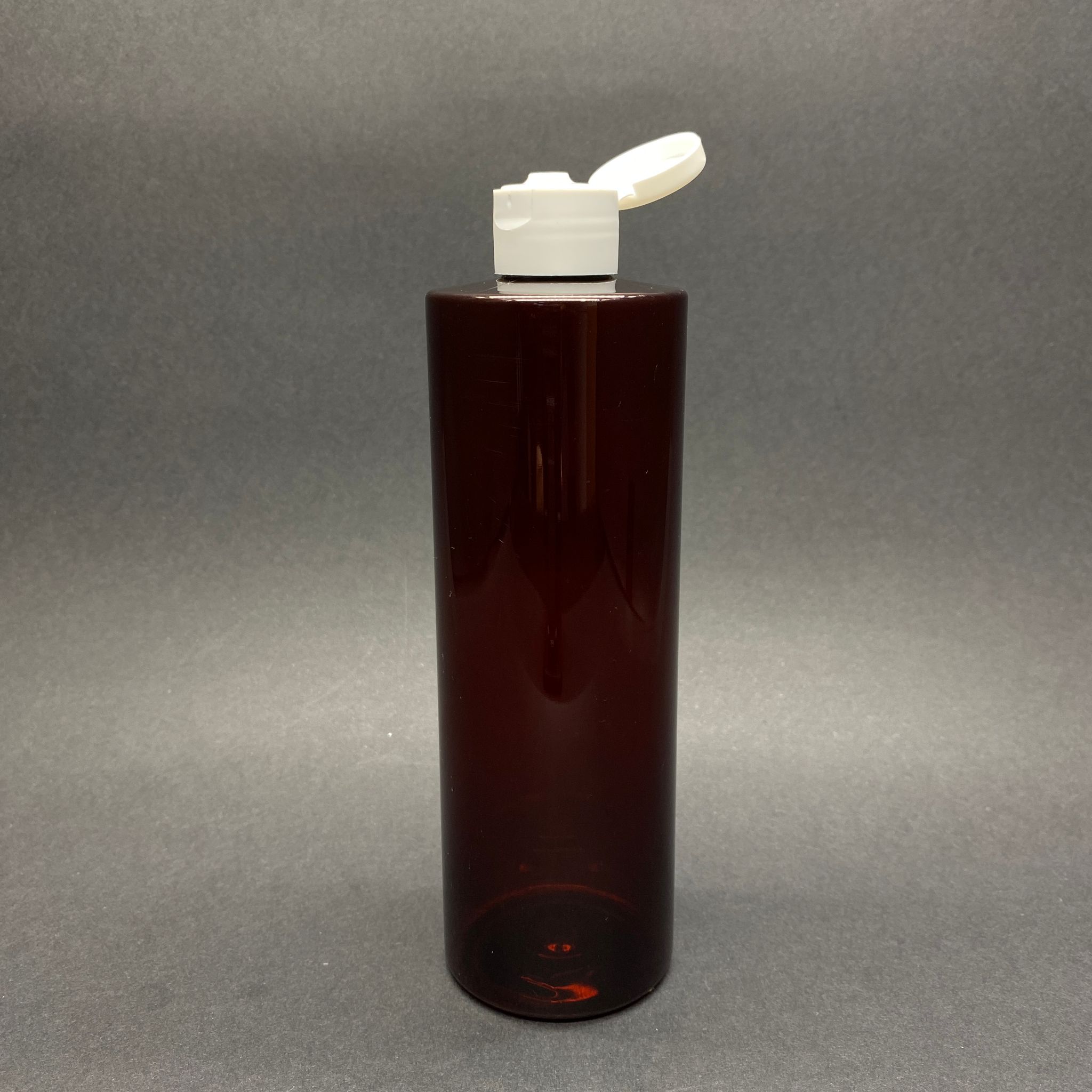 400 Cc Küt Boyunlu Silindir Pet Şişe (30 Gr) - Beyaz Fliptop Akıtıcı Kapaklı - 400 Ml Plastik Şişe - Amber