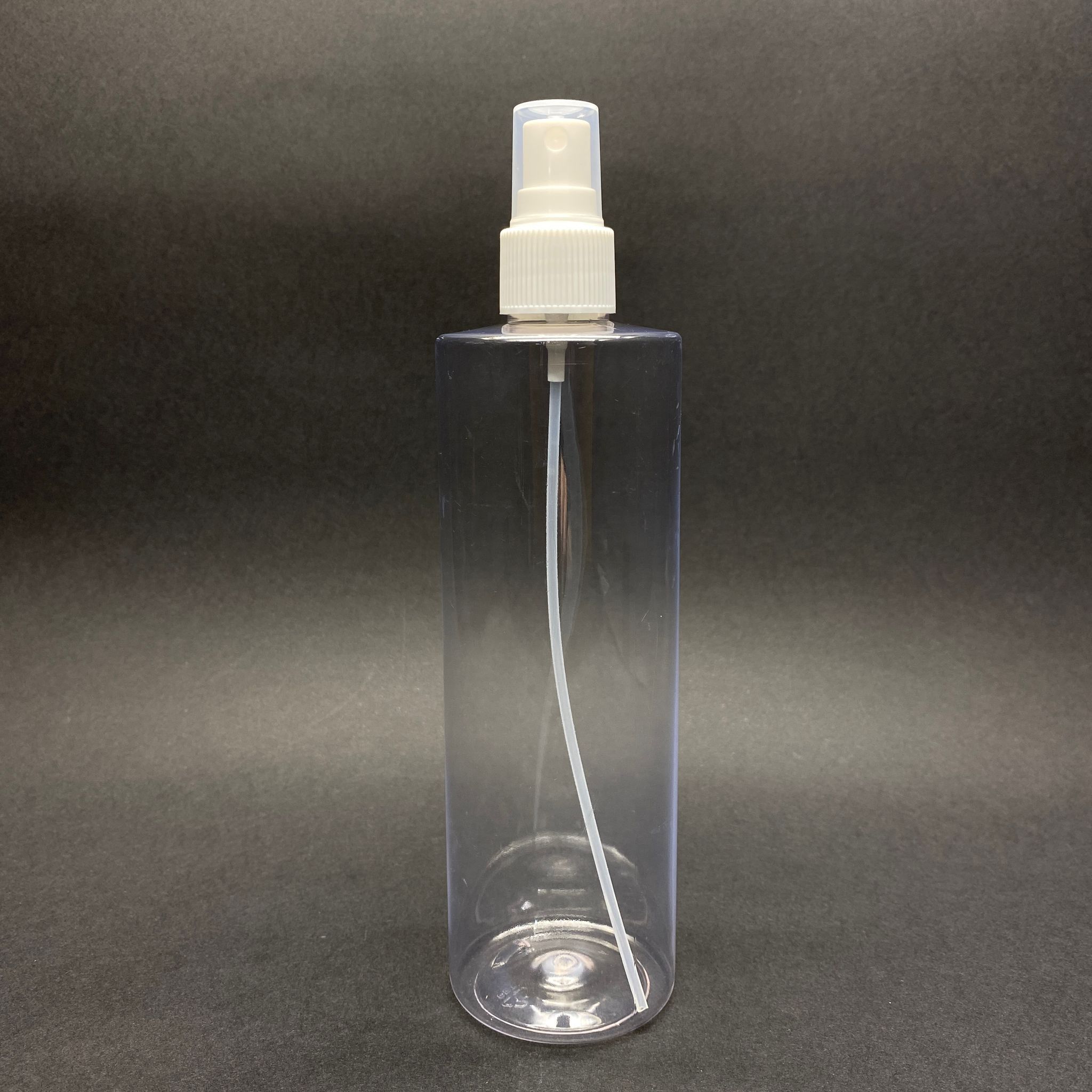 400 Cc Küt Boyunlu Silindir Pet Şişe (30 Gr) - Beyaz Parmak Spreyli Takım  - 400 Ml Plastik Şişe - Şeffaf