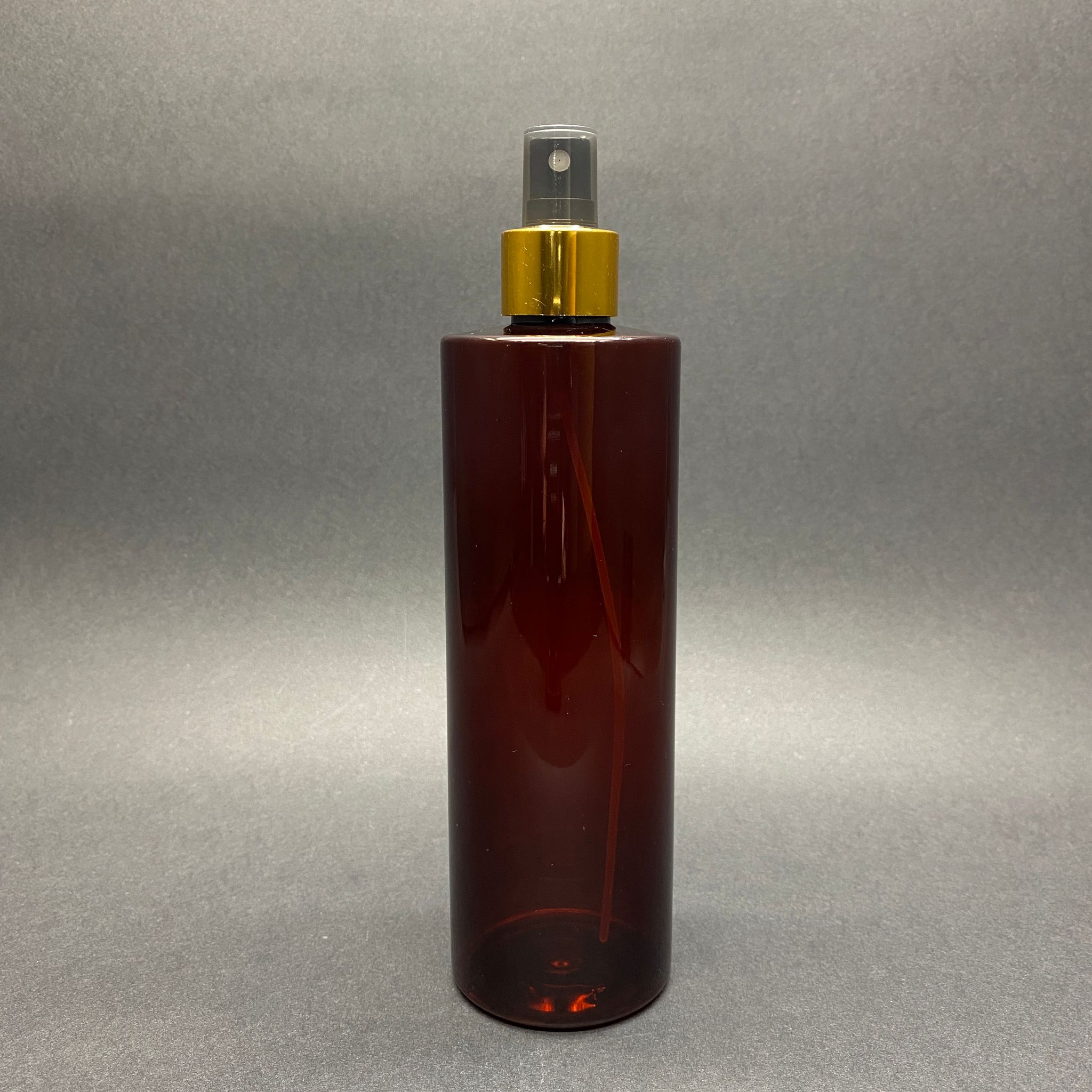 400 Cc Küt Boyunlu Silindir Pet Şişe (30 Gr) - Gold Parmak Spreyli Takım  - 400 Ml Plastik Şişe - Amber