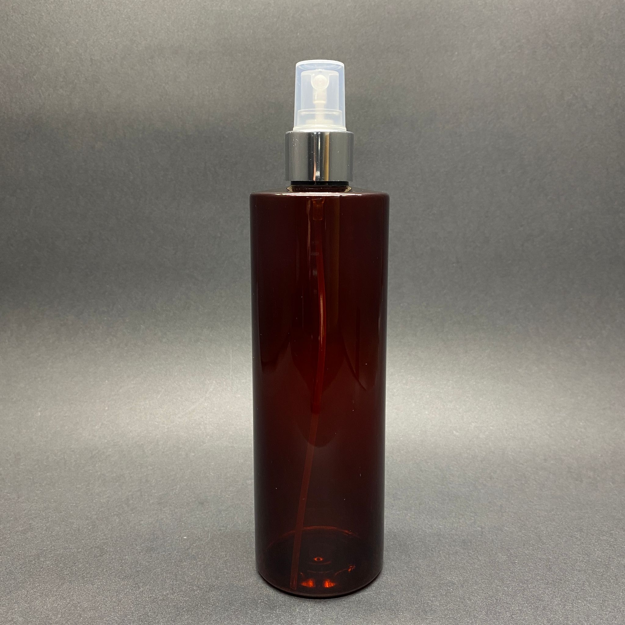 400 Cc Küt Boyunlu Silindir Pet Şişe (30 Gr) - Gümüş Parmak Spreyli Takım  - 400 Ml Plastik Şişe - Amber