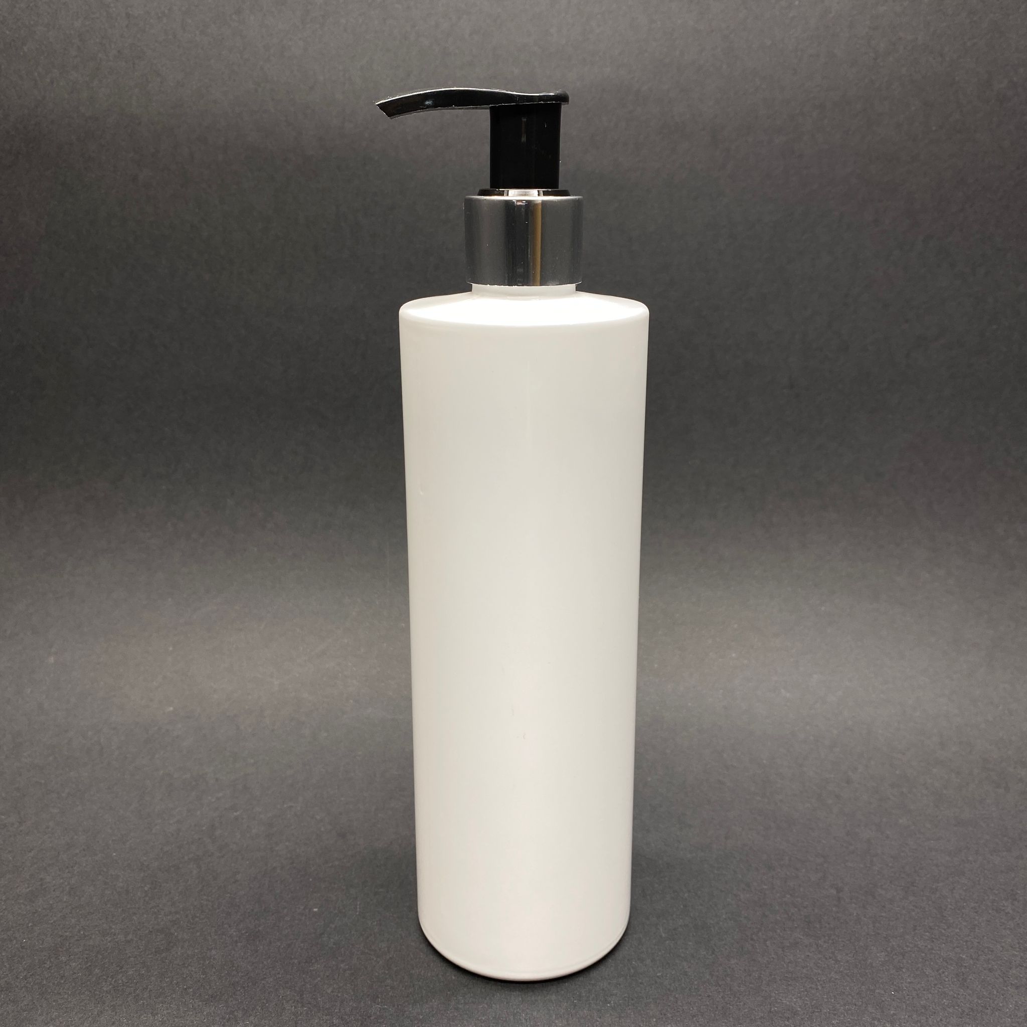 400 Cc Küt Boyunlu Silindir Pet Şişe (30 Gr) - Gümüş Sıvı Sabun Pompalı - 400 Ml Plastik Şişe - Beyaz