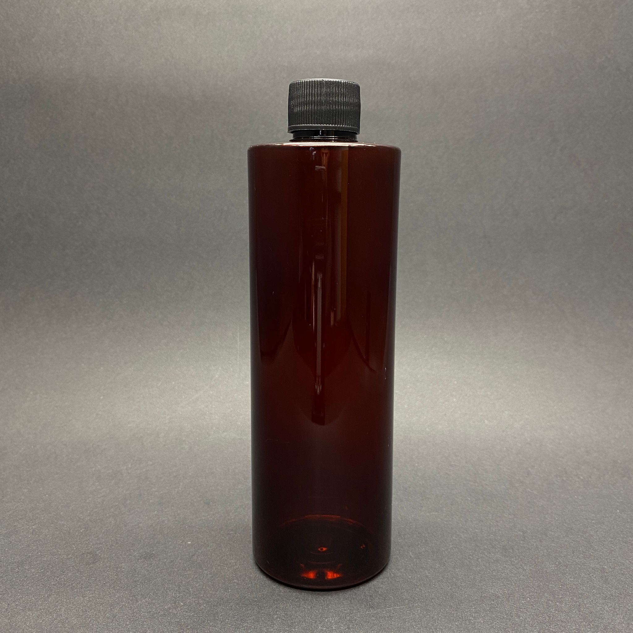 400 Cc Küt Boyunlu Silindir Pet Şişe (30 Gr) - Siyah Contalı Kapaklı - 400 Ml Plastik Şişe - Amber