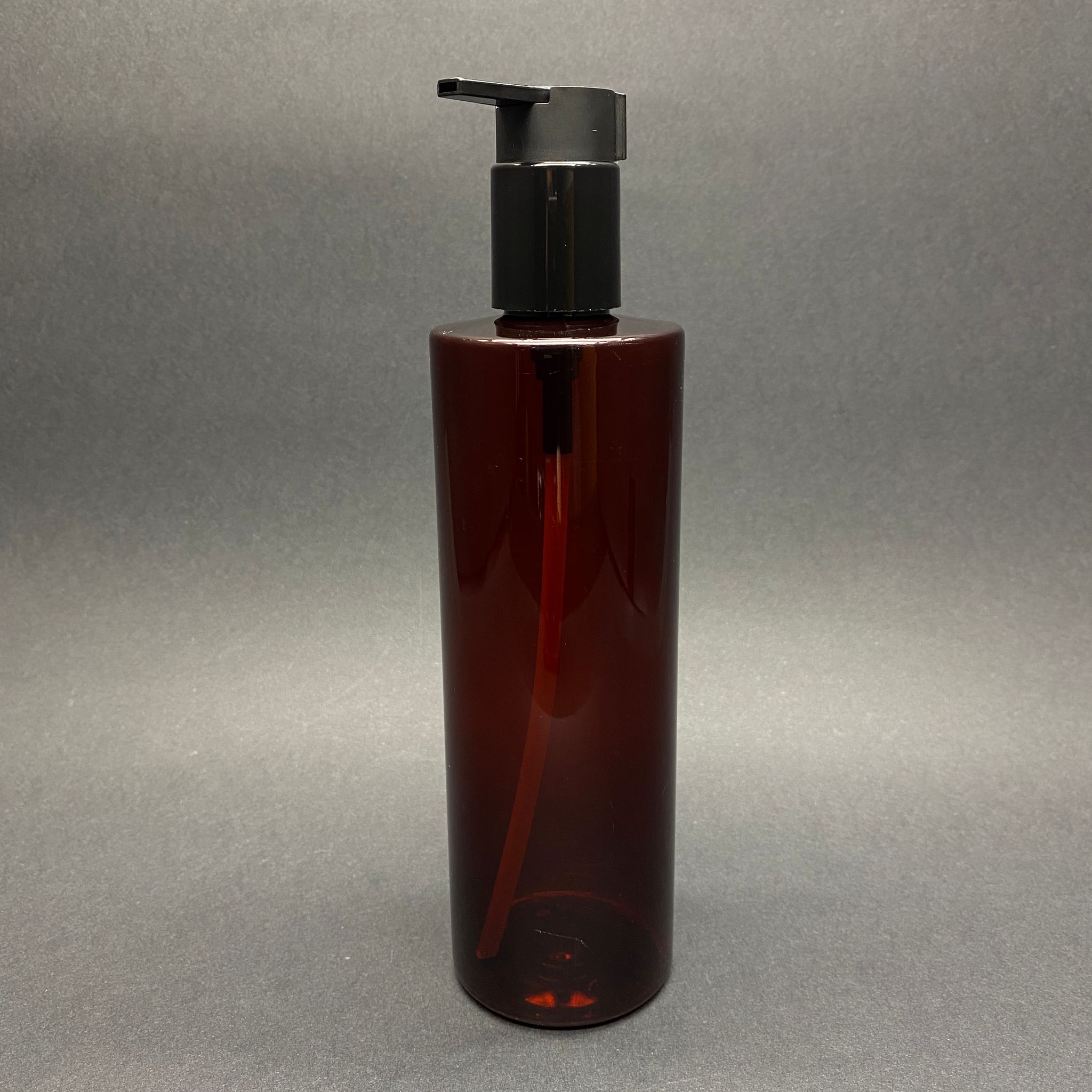 400 Cc Küt Boyunlu Silindir Pet Şişe (30 Gr) - Siyah Xavıer Pompalı - Serum, Losyon, Krem Pompalı Pompalı - 400 Ml Plastik Şişe - Amber
