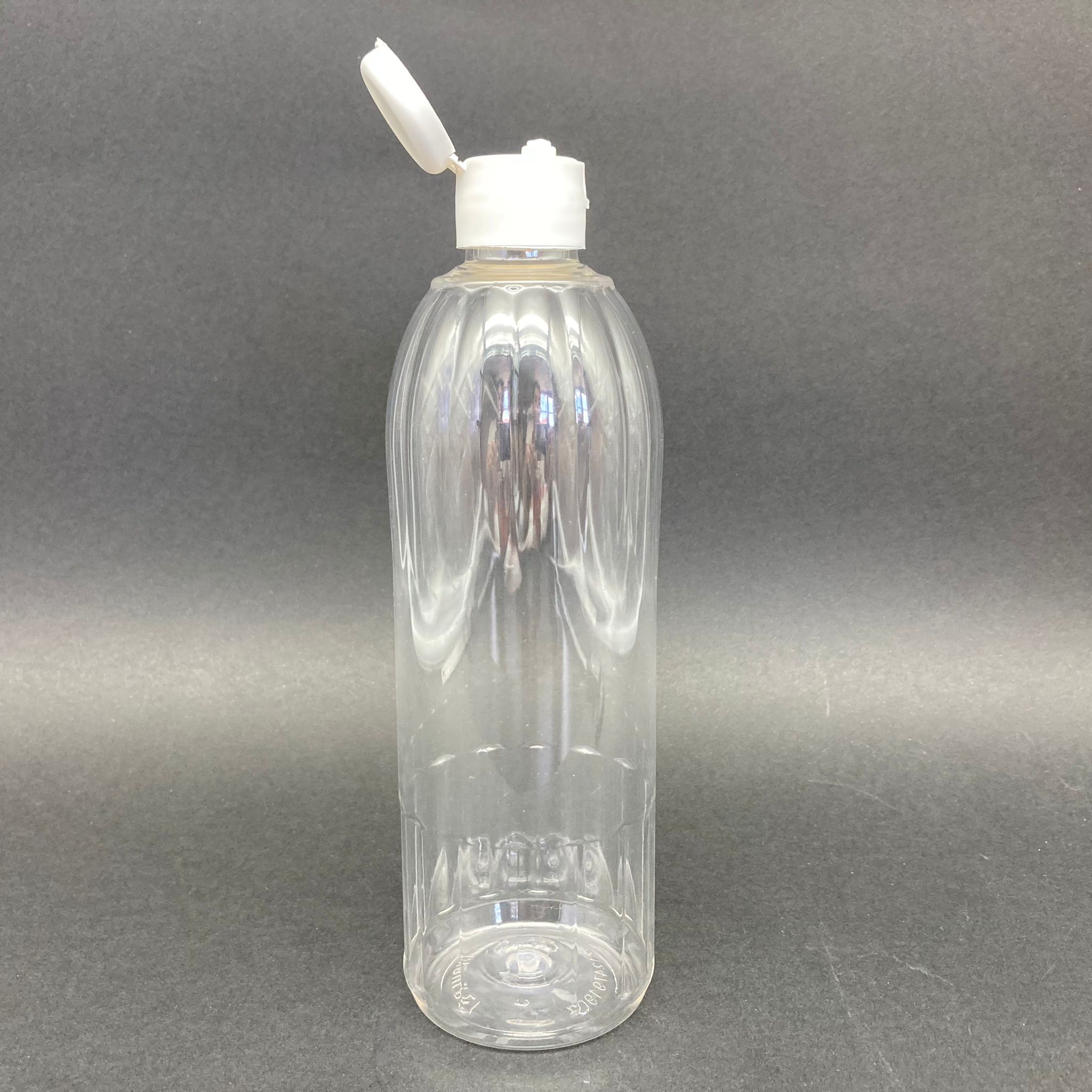 400 Cc Mandalina Model Pet Şişe - Beyaz Fliptop Akıtıcı Kapaklı - 400 Ml Akıtıcılı Plastik Şişe