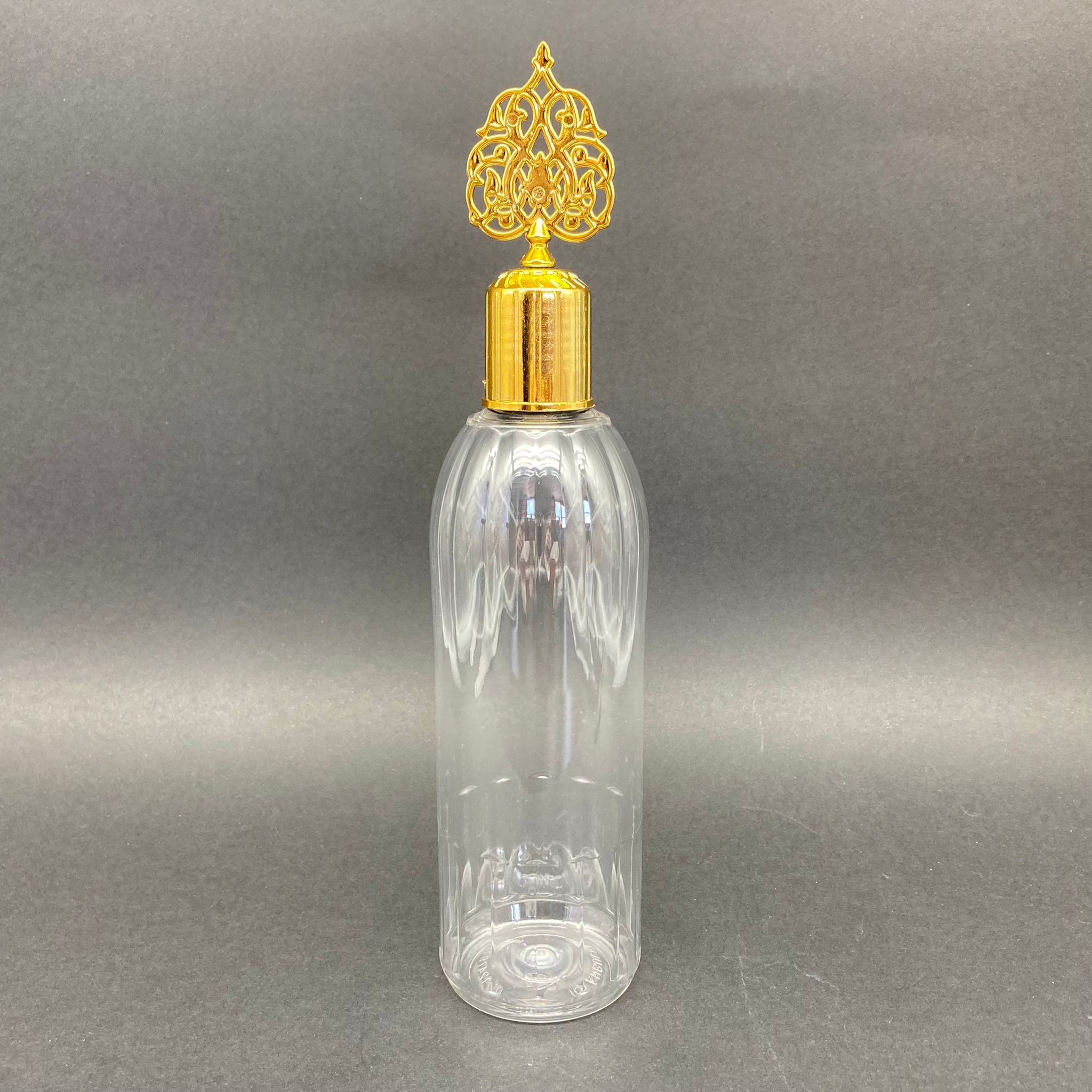 400 Cc Mandalina Model Pet Şişe - Gold Osmanlı Kapaklı Tıpalı - 400 Ml Plastik Kolonya Şişesi