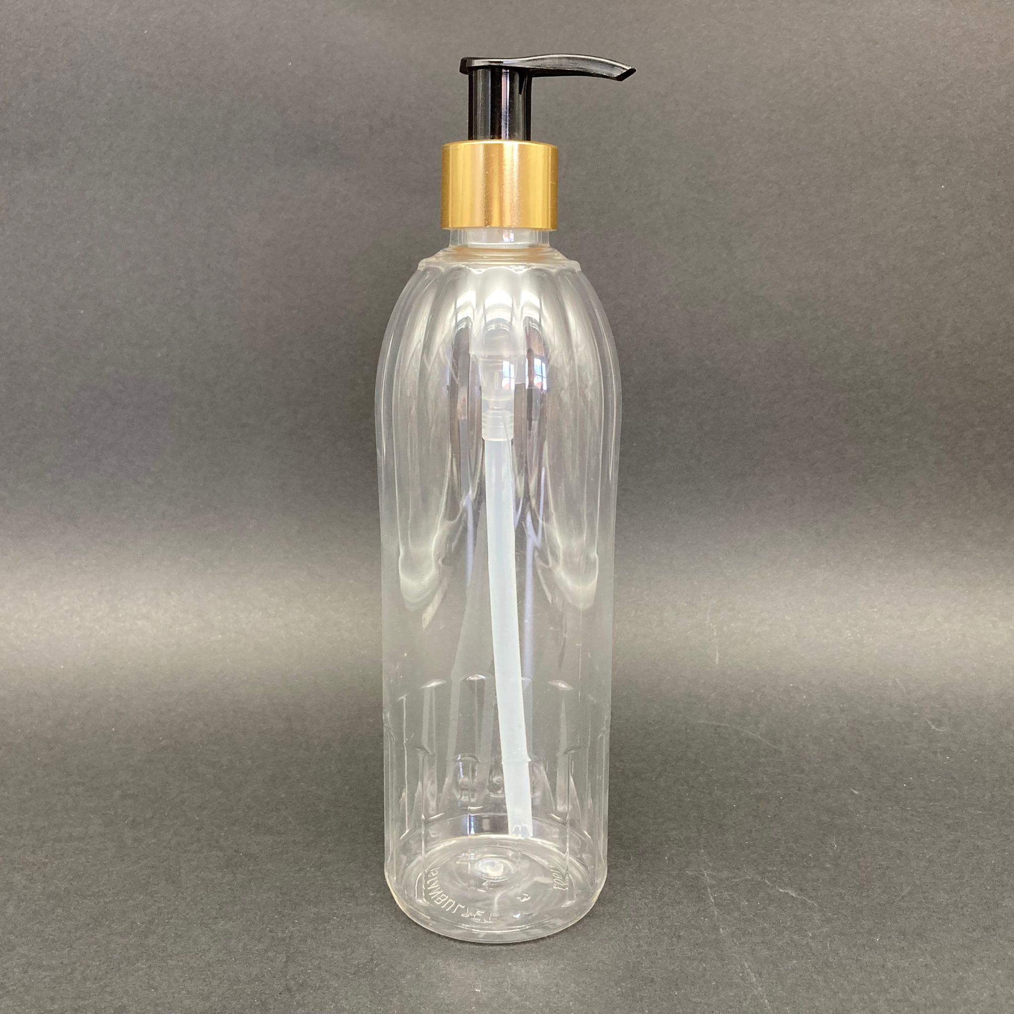 400 Cc Mandalina Model Pet Şişe - Gold Pompalı  - 400 Ml Plastik Pompalı Şişe