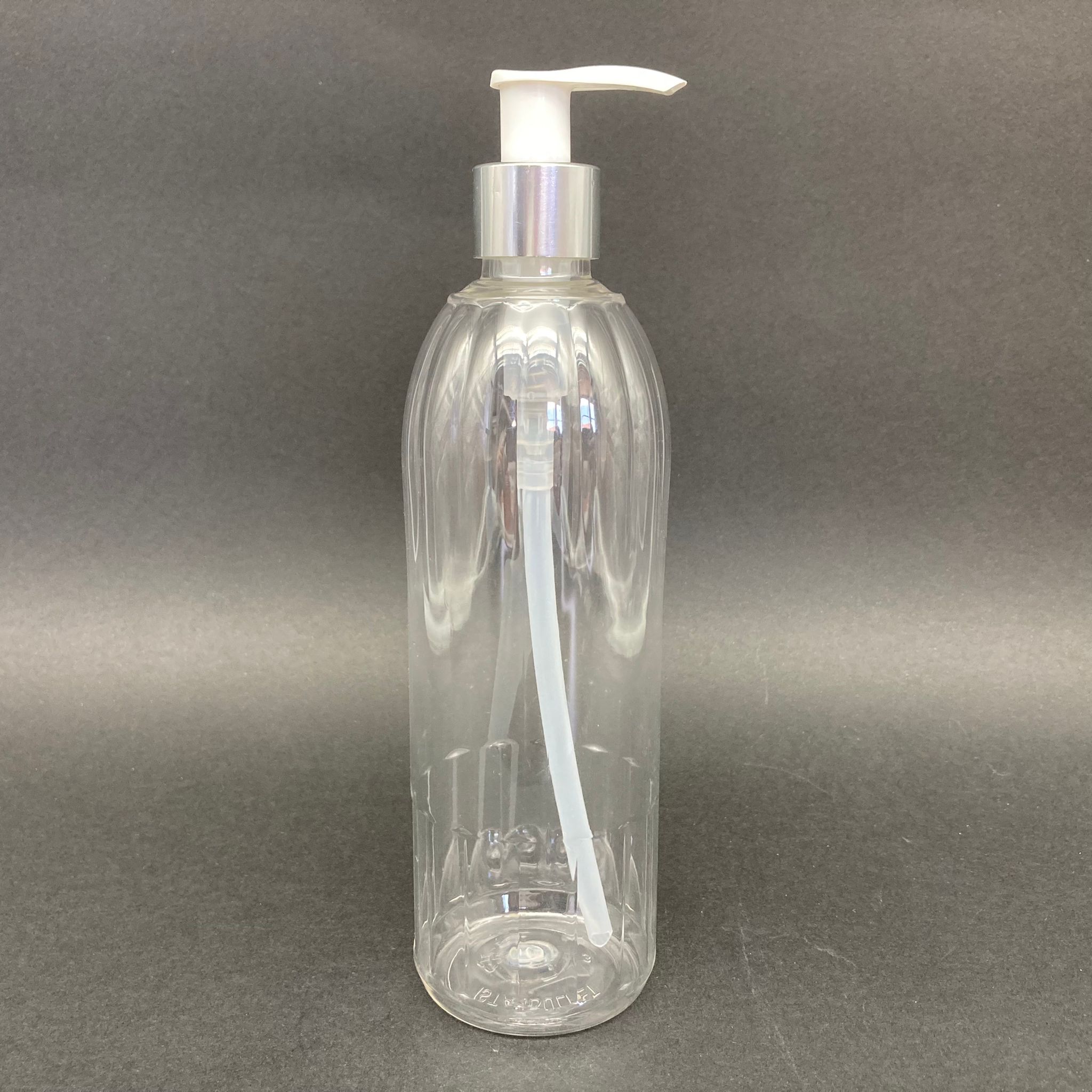 400 Cc Mandalina Model Pet Şişe - Gümüş Pompalı  - 400 Ml Plastik Pompalı Şişe