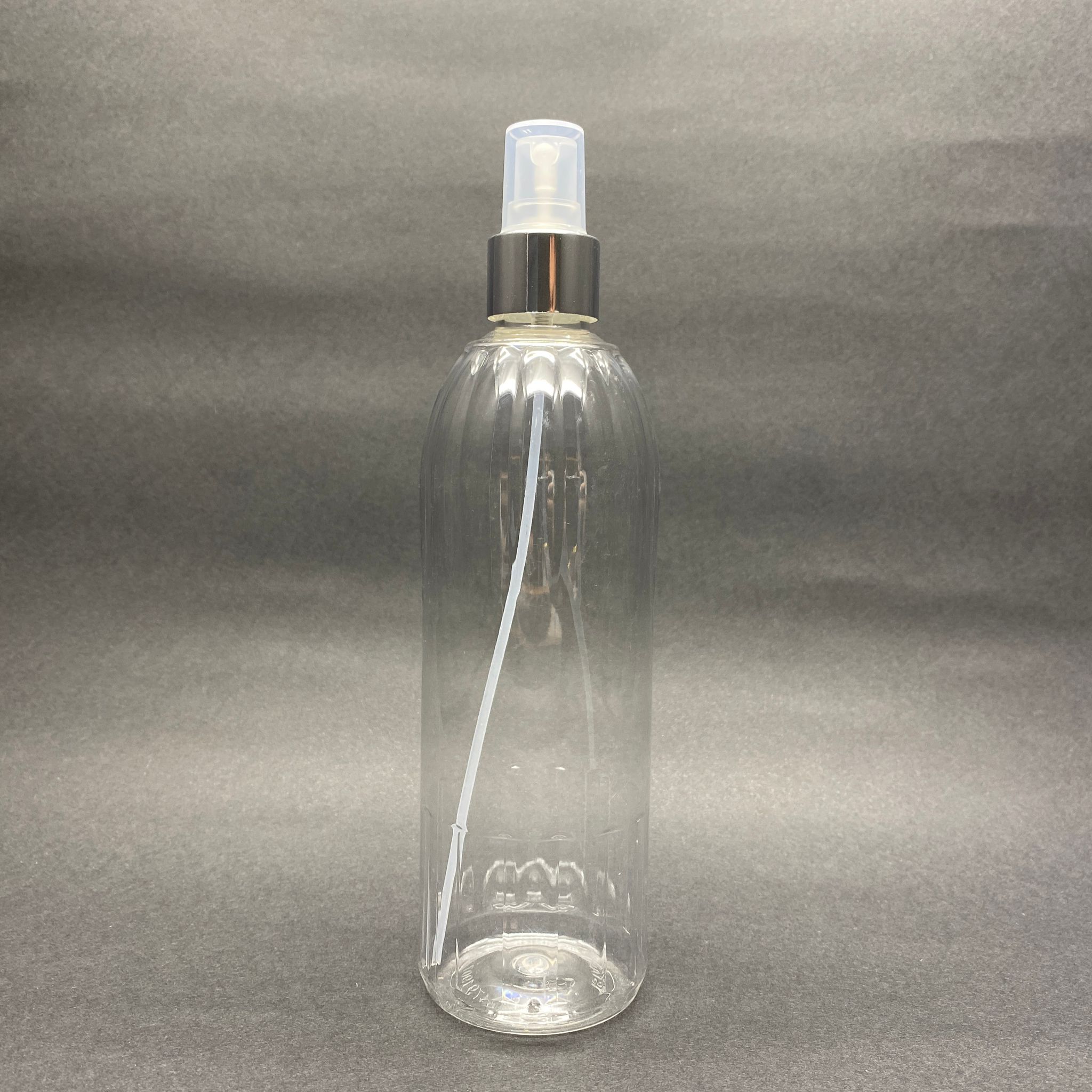 400 Cc Mandalina Model Pet Şişe - Gümüş Spreyli - 400 Ml Plastik Spreyli Şişe