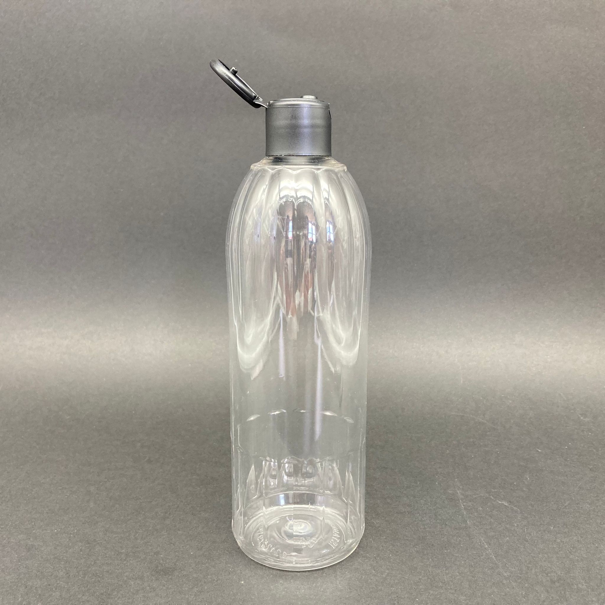 400 Cc Mandalina Model Pet Şişe - Siyah Fliptop Akıtıcı Kapaklı - 400 Ml Akıtıcılı Plastik Şişe