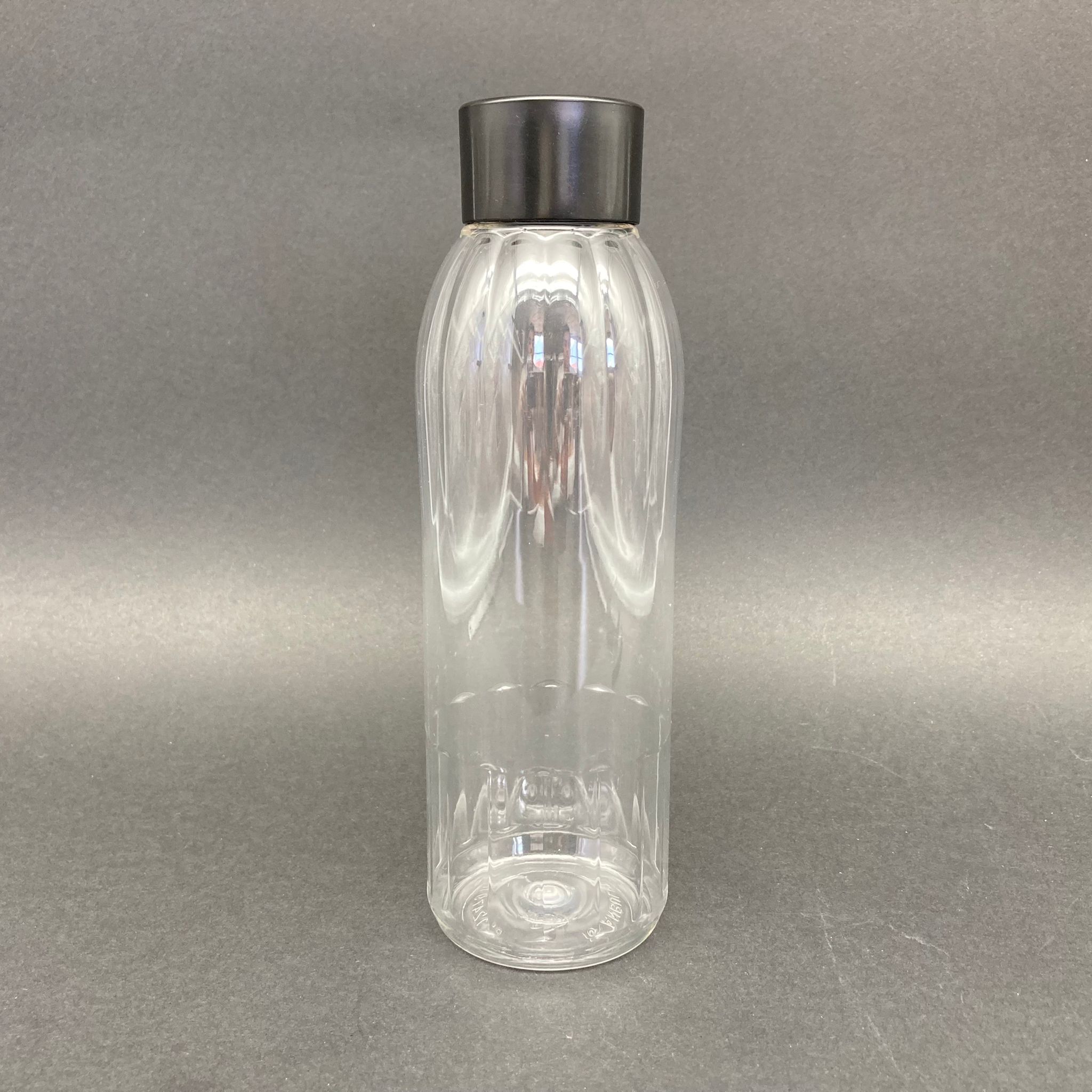 400 Cc Mandalina Model Pet Şişe - Siyah Kolonya Kapaklı Tıpalı - 400 Ml Plastik Kolonya Şişesi