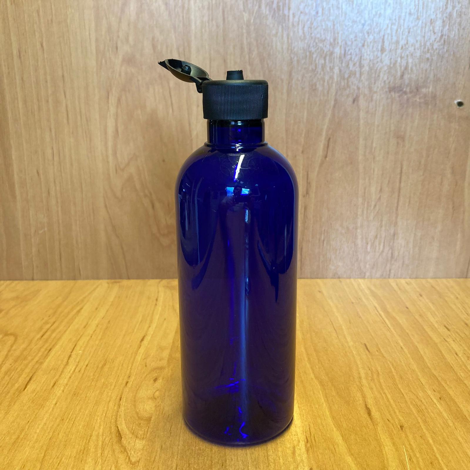 400 Cc Mavi Plastik Şampuan Şişesi - Siyah Akıtıcılı Fliptop Kapaklı - 400 Ml Mavi Boş Plastik Şişe - Açılır Kapanır Kapaklı
