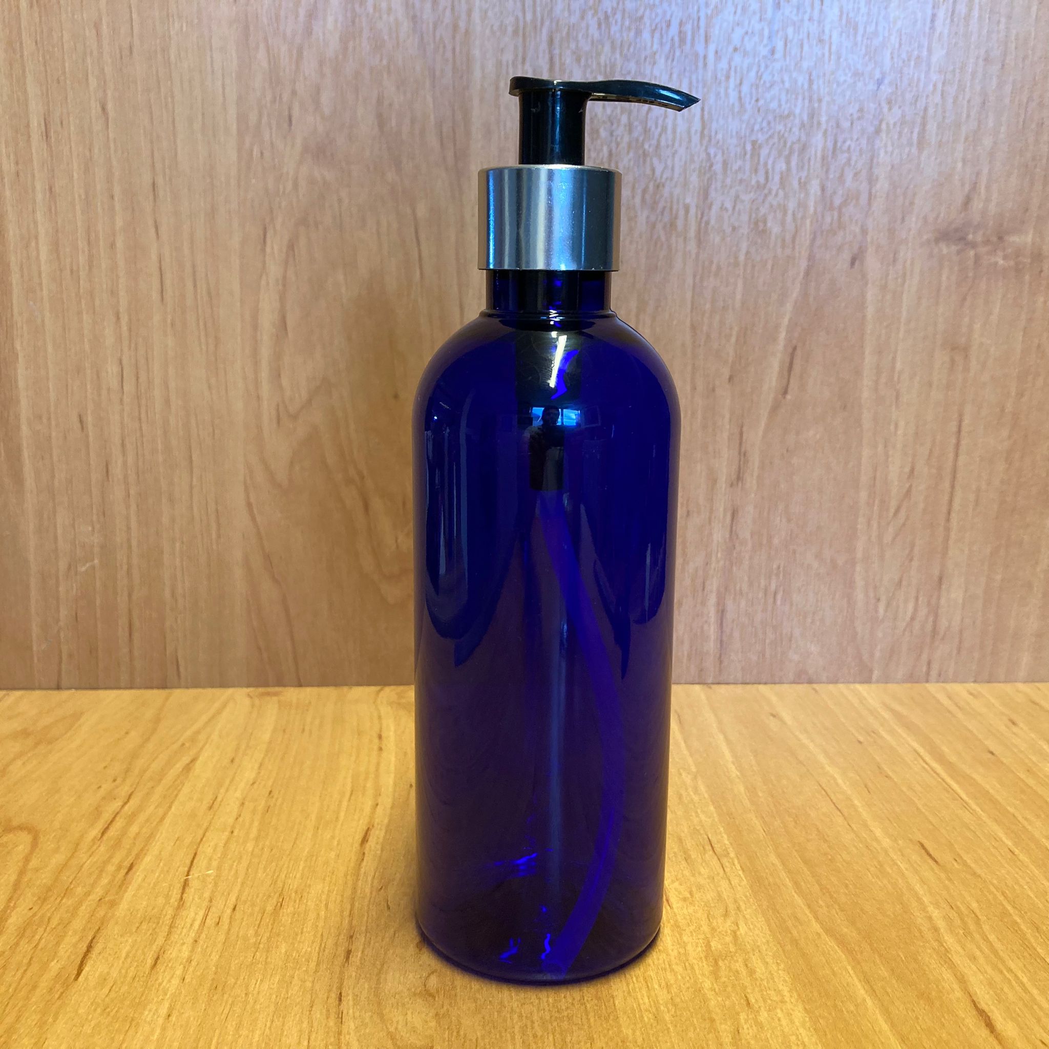 400 Cc Mavi Plastik Şişe - Gümüş Pompalı - 400 Ml Mavi Boş Plastik Şişe