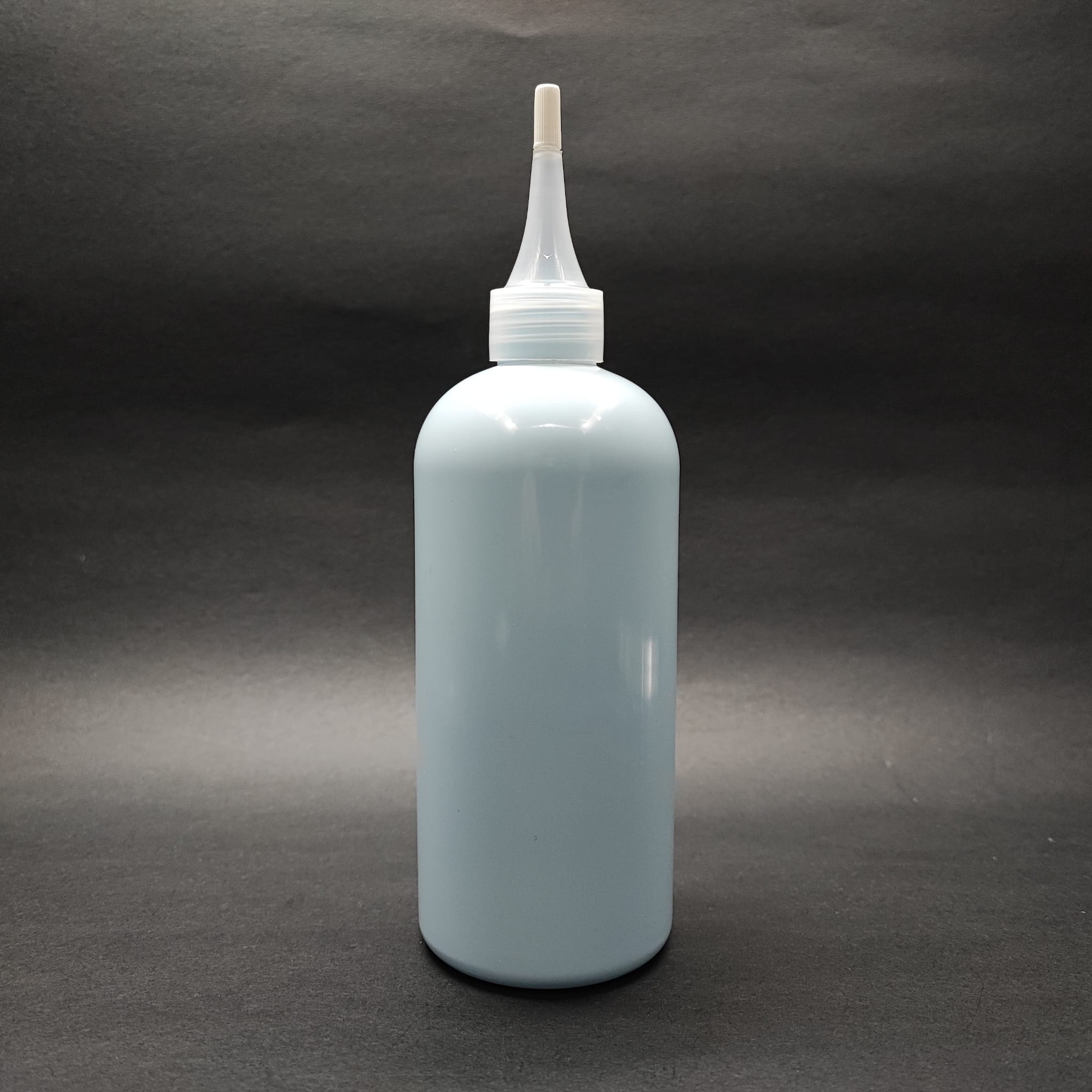 400 Cc Oval Boyunlu Silindir Pet Şişe (30 Gr) - Akıtıcı Şeffaf Kapaklı - 400 Ml Plastik Şişe - Bebek Mavisi