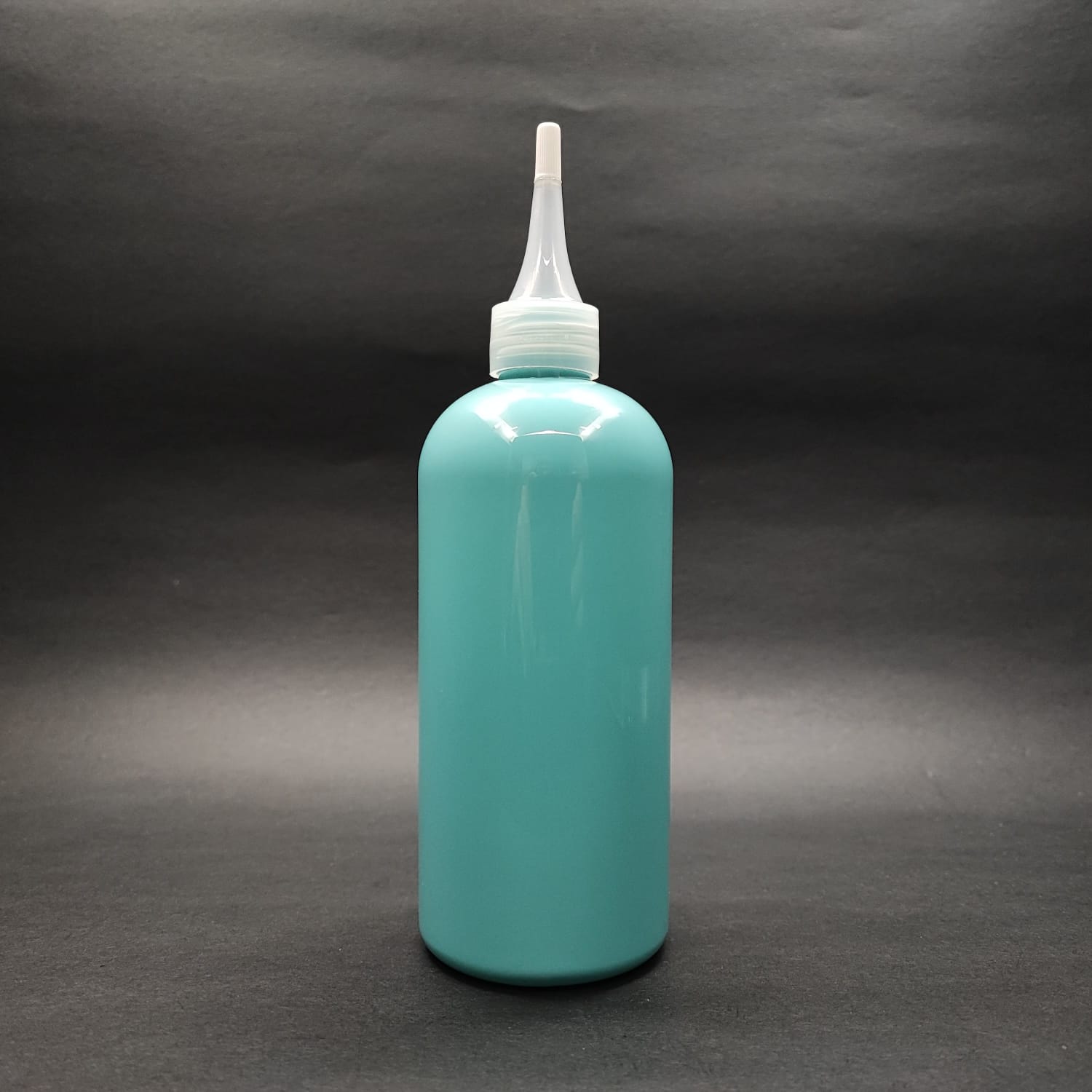 400 Cc Oval Boyunlu Silindir Pet Şişe (30 Gr) - Akıtıcı Şeffaf Kapaklı - 400 Ml Plastik Şişe - Turkuaz