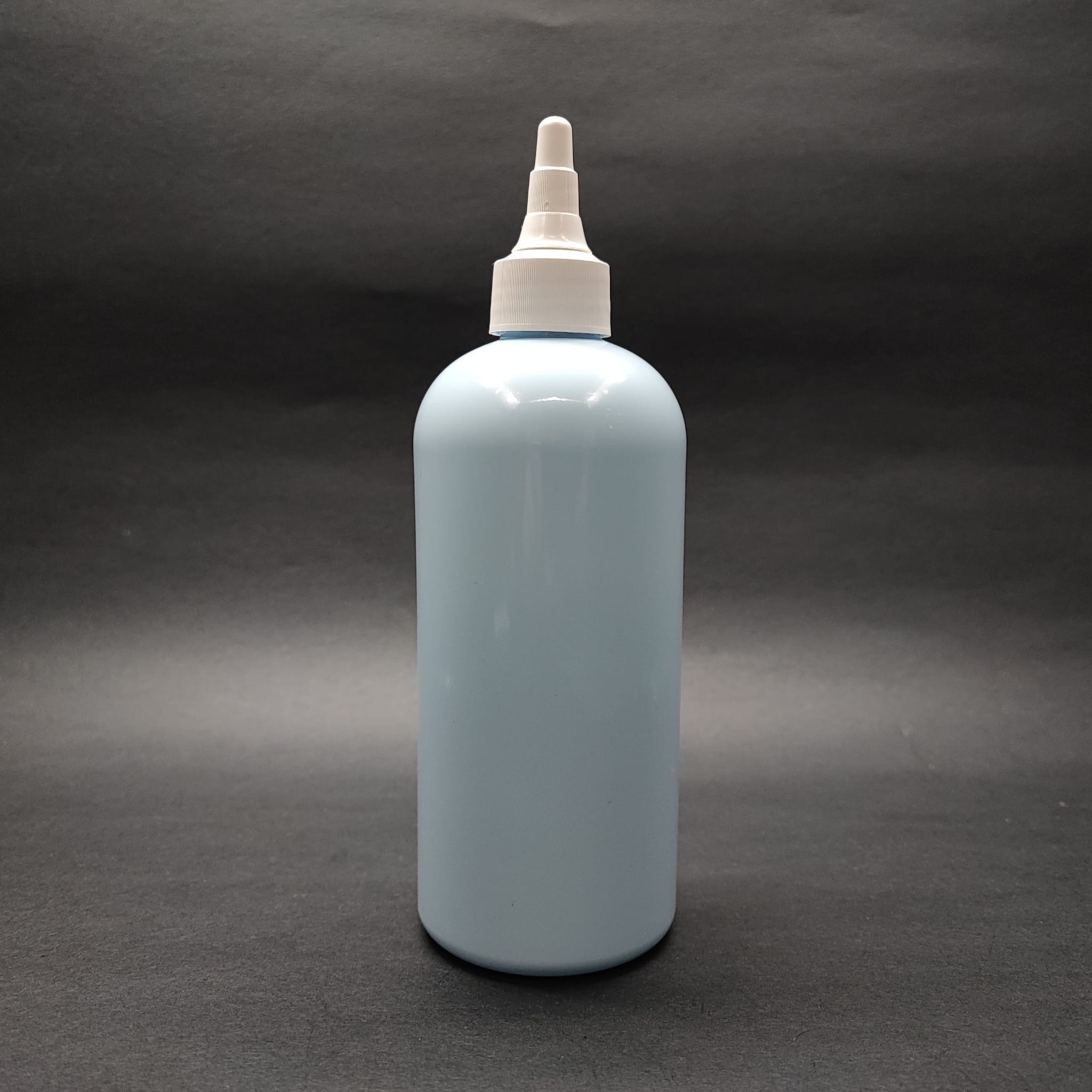 400 Cc Oval Boyunlu Silindir Pet Şişe (30 Gr) - Beyaz Asansör Kapaklı - 400 Ml Plastik Şişe - Bebek Mavisi