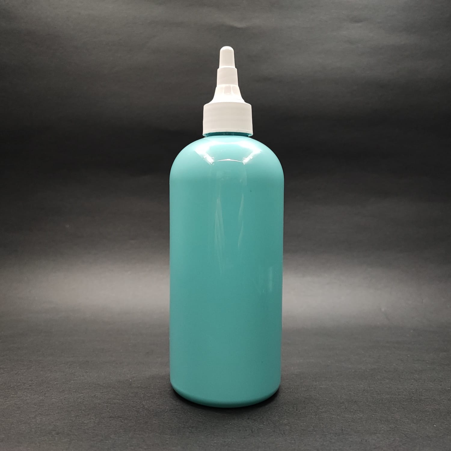 400 Cc Oval Boyunlu Silindir Pet Şişe (30 Gr) - Beyaz Asansör Kapaklı - 400 Ml Plastik Şişe - Turkuaz