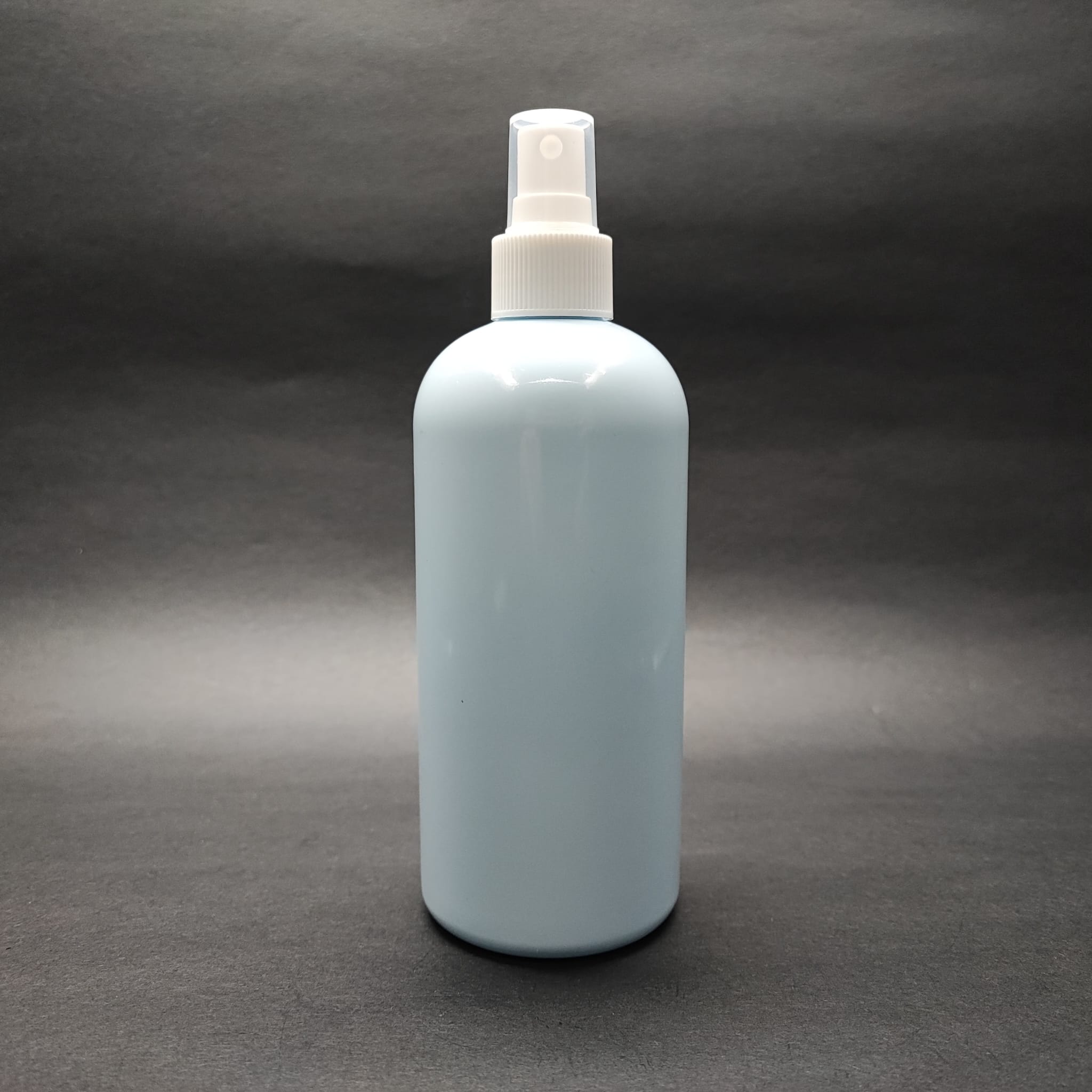 400 Cc Oval Boyunlu Silindir Pet Şişe (30 Gr) - Beyaz Spreyli - 400 Ml Plastik Şişe - Bebek Mavisi