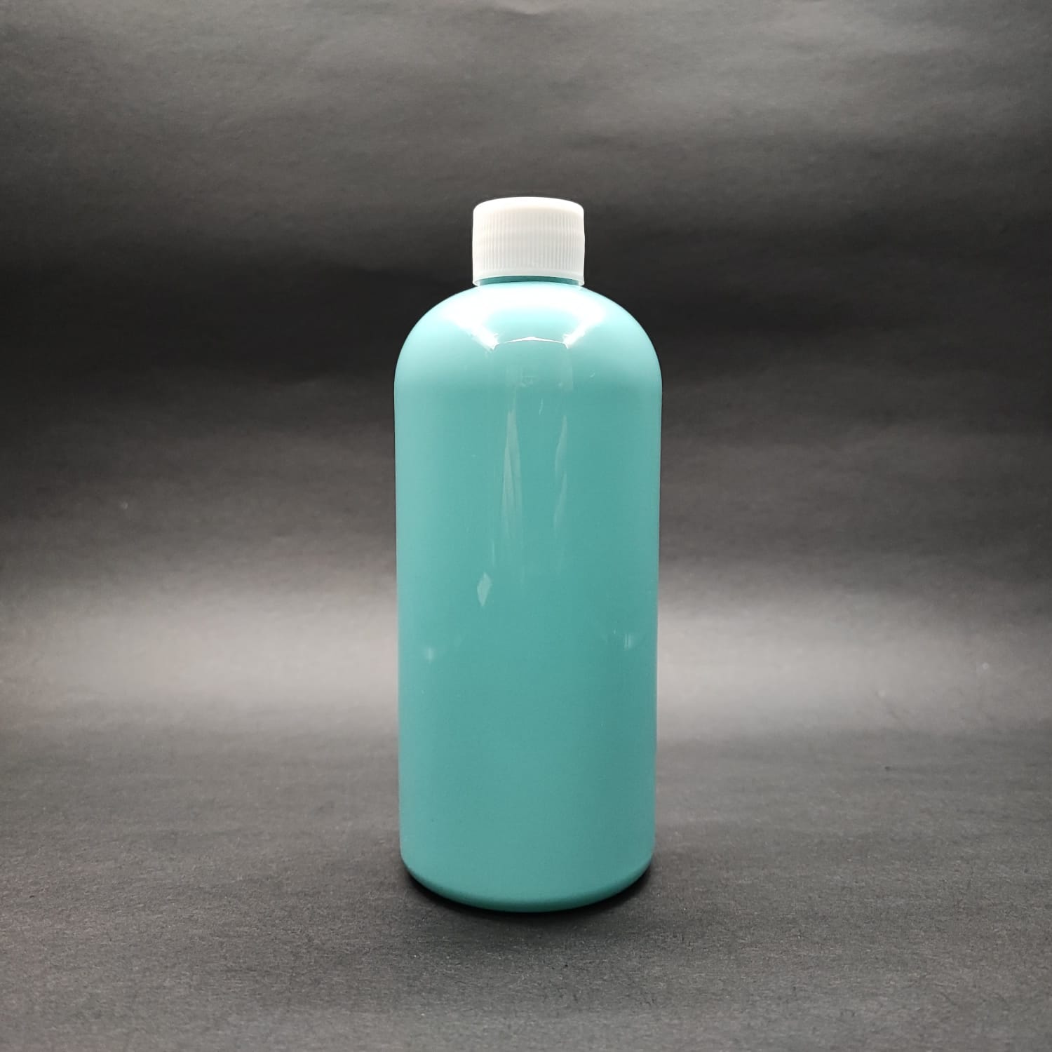 400 Cc Oval Boyunlu Silindir Pet Şişe (30 Gr) - Contalı Beyaz Kapaklı - 400 Ml Plastik Şişe - Turkuaz
