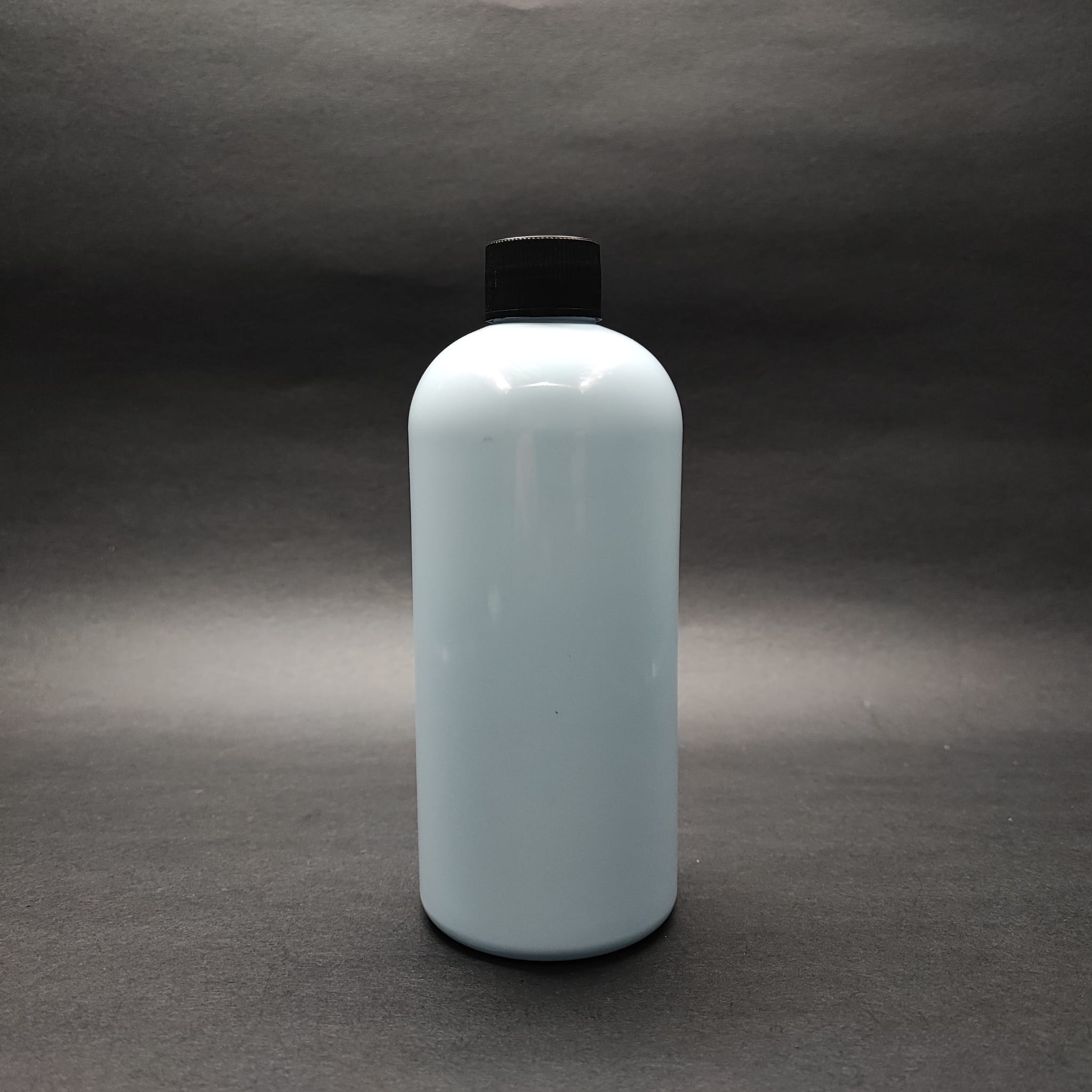 400 Cc Oval Boyunlu Silindir Pet Şişe (30 Gr) - Contalı Siyah Kapaklı - 400 Ml Plastik Şişe - Bebek Mavisi