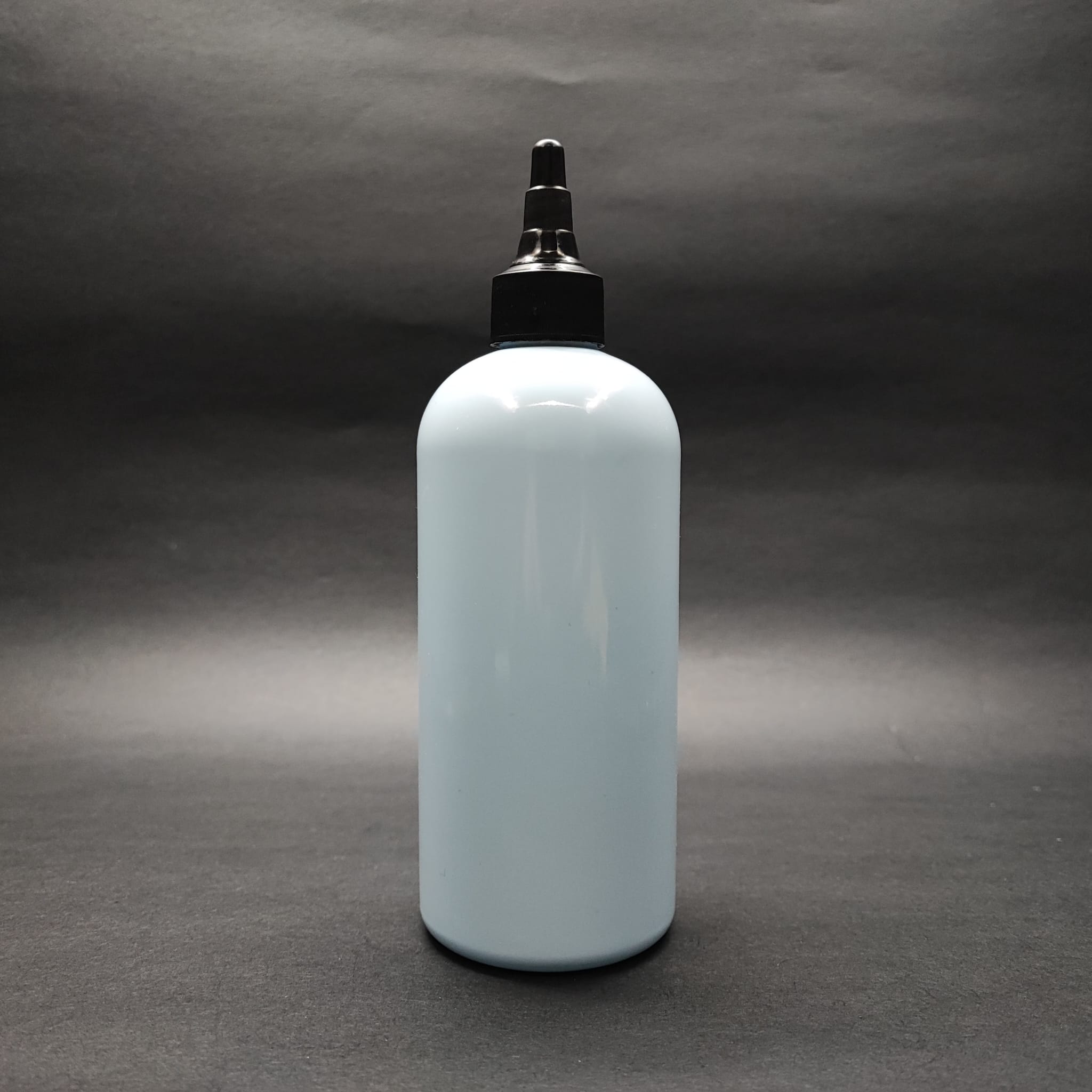 400 Cc Oval Boyunlu Silindir Pet Şişe (30 Gr) - Siyah Asansör Kapaklı - 400 Ml Plastik Şişe - Bebek Mavisi