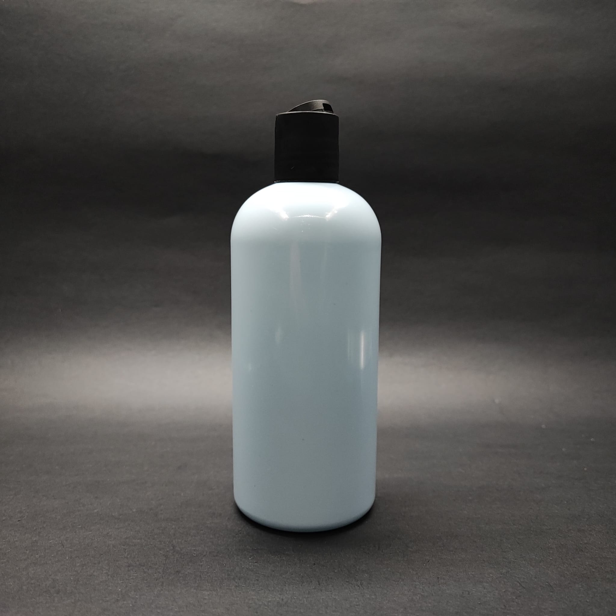 400 Cc Oval Boyunlu Silindir Pet Şişe (30 Gr) - Siyah Disktop Şampuan Kapaklı - 400 Ml Plastik Şişe - Bebek Mavisi