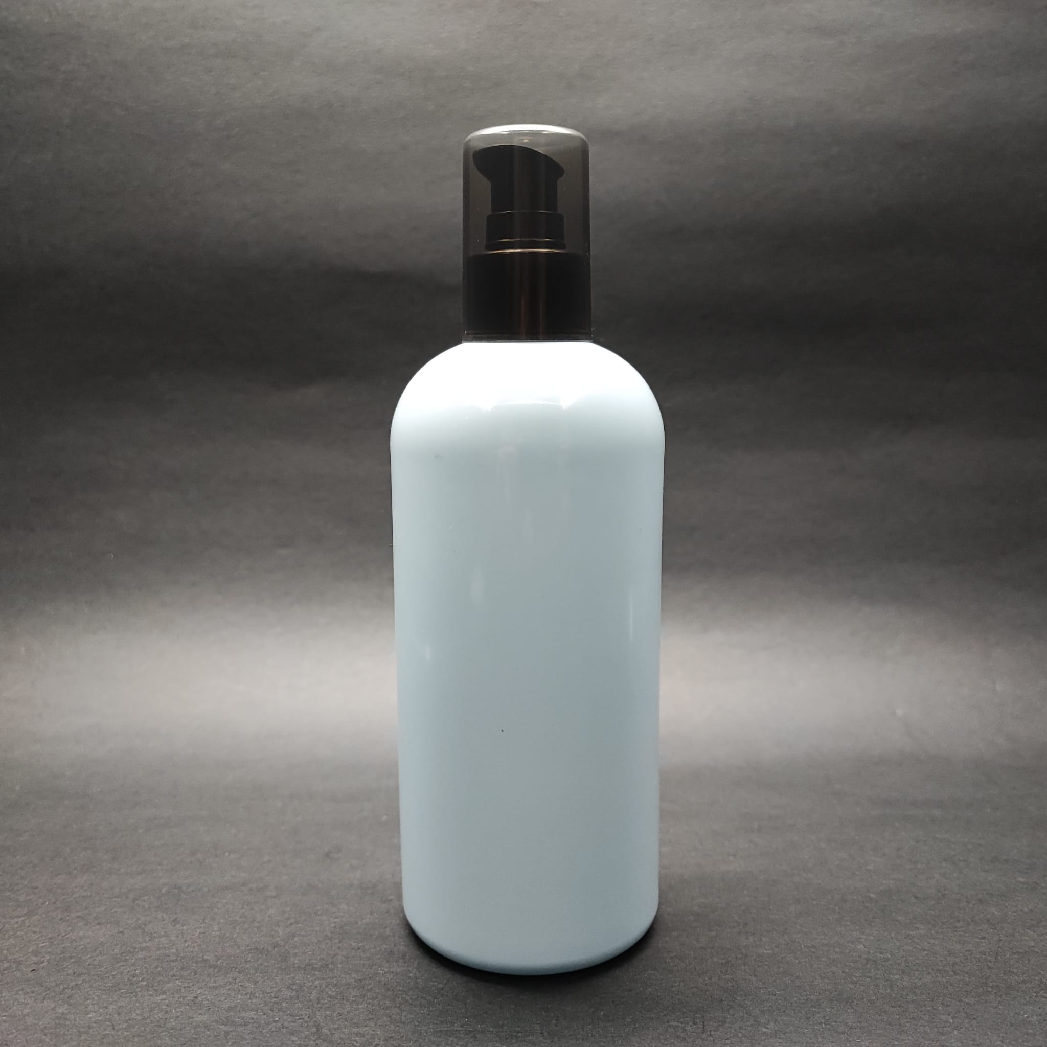400 Cc Oval Boyunlu Silindir Pet Şişe (30 Gr) - Siyah Losyon Pompalı - 400 Ml Plastik Şişe - Bebek Mavisi