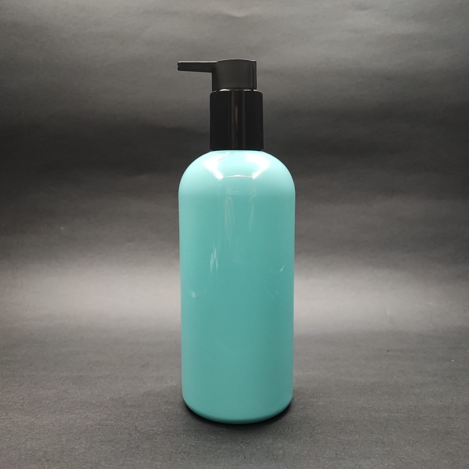 400 Cc Oval Boyunlu Silindir Pet Şişe (30 Gr) - Siyah Xavier Losyon Pompalı - 400 Ml Plastik Şişe - Turkuaz