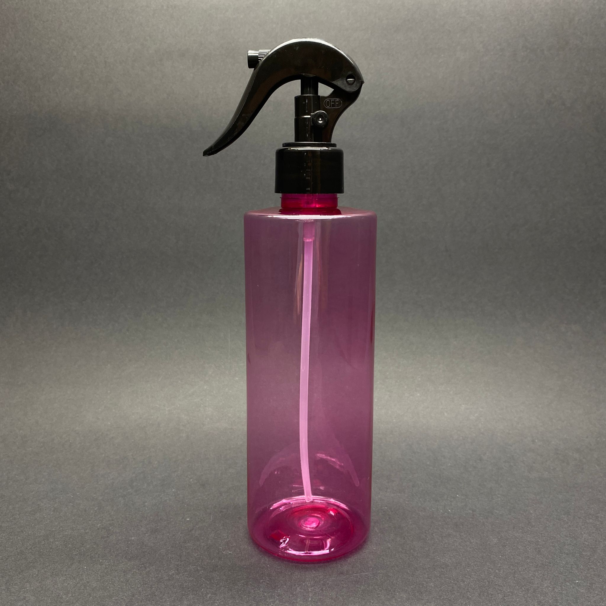 400 Cc Pembe Renkli Pet Şişe - Siyah Triger Spreyli - 400 Ml Kalın Plastik Oda Parfümü İçin Spreyli Şişe (Duman Şeklinde Püskürtür)