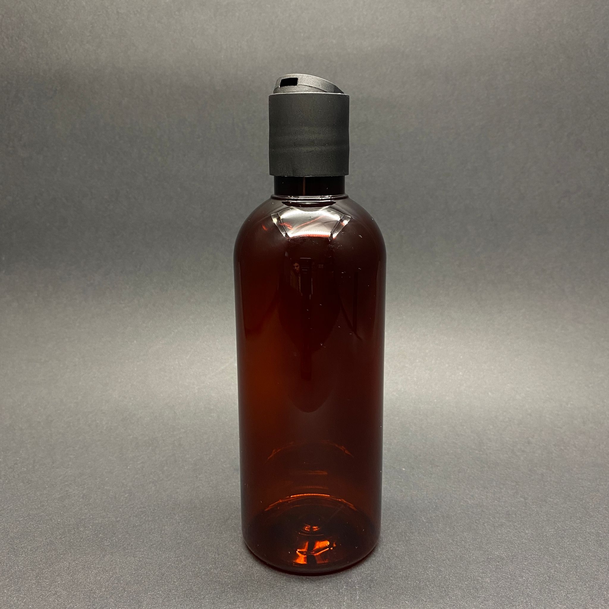 400 Cc Pet Şampuan Şişesi - Amber - Siyah Disktop Kapaklı - 400 Ml Boş Plastik Şampuan Şişesi