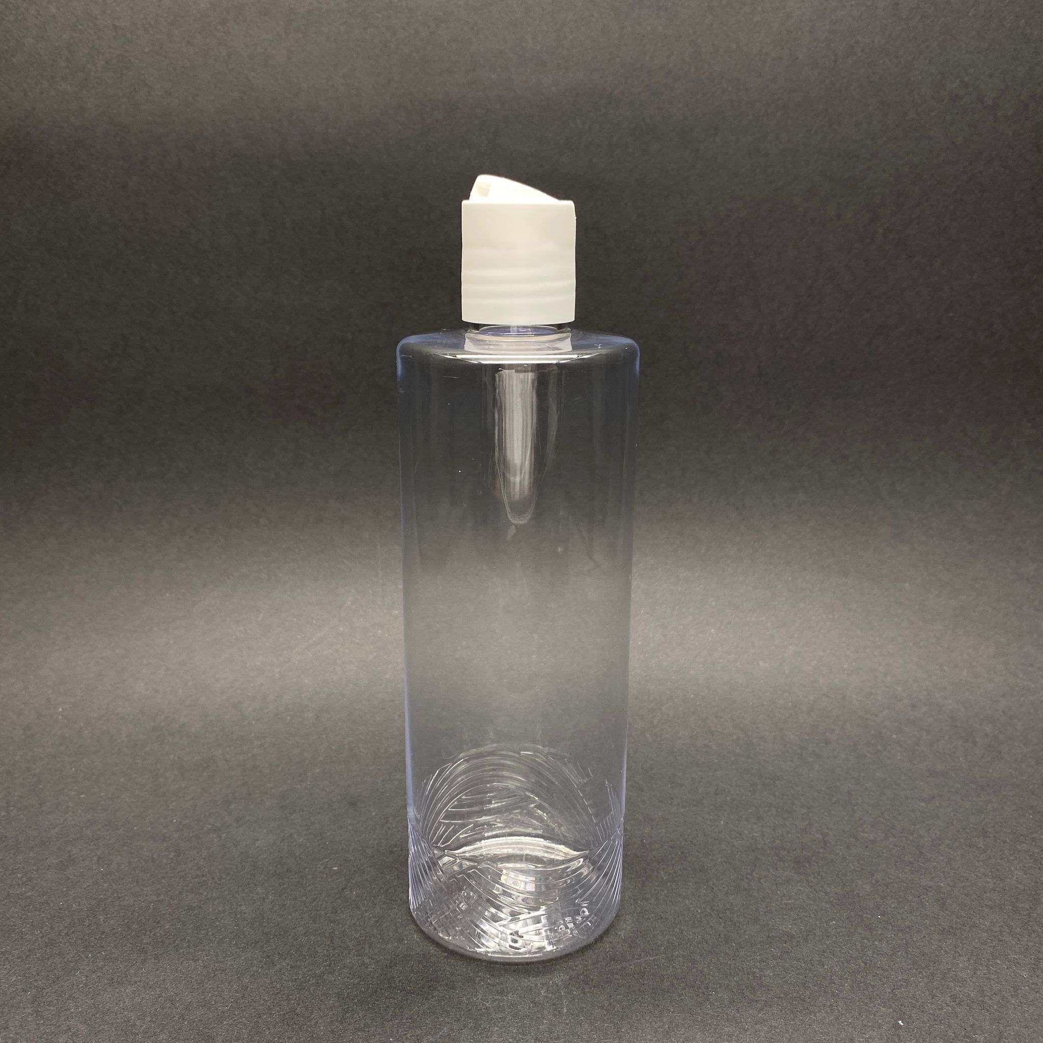 400 Cc Pet Silindir Kısa Model Şampuan Şişesi - Şeffaf - Beyaz Disktop Kapaklı - 400 Ml Boş Plastik Şampuan Şişesi