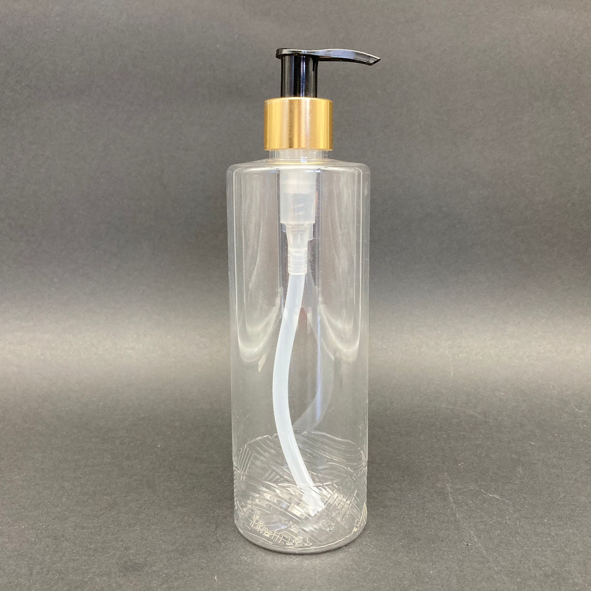400 Cc Silindir Kısa Model Pet Şişe - Gold Pompalı  - 400 Ml Plastik Pompalı Şişe