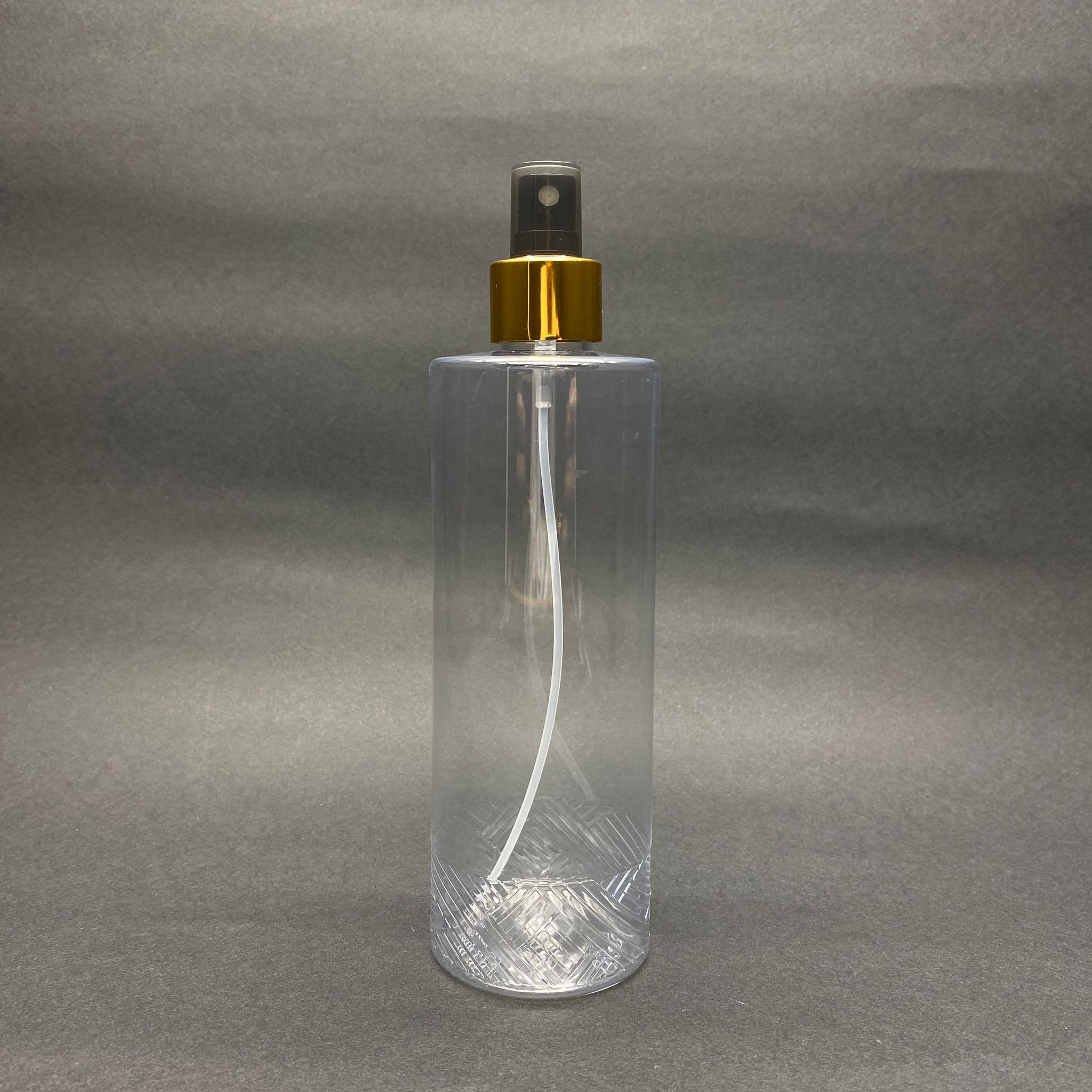 400 Cc Silindir Kısa Model Pet Şişe - Gold Spreyli - 400 Ml Plastik Spreyli Şişe