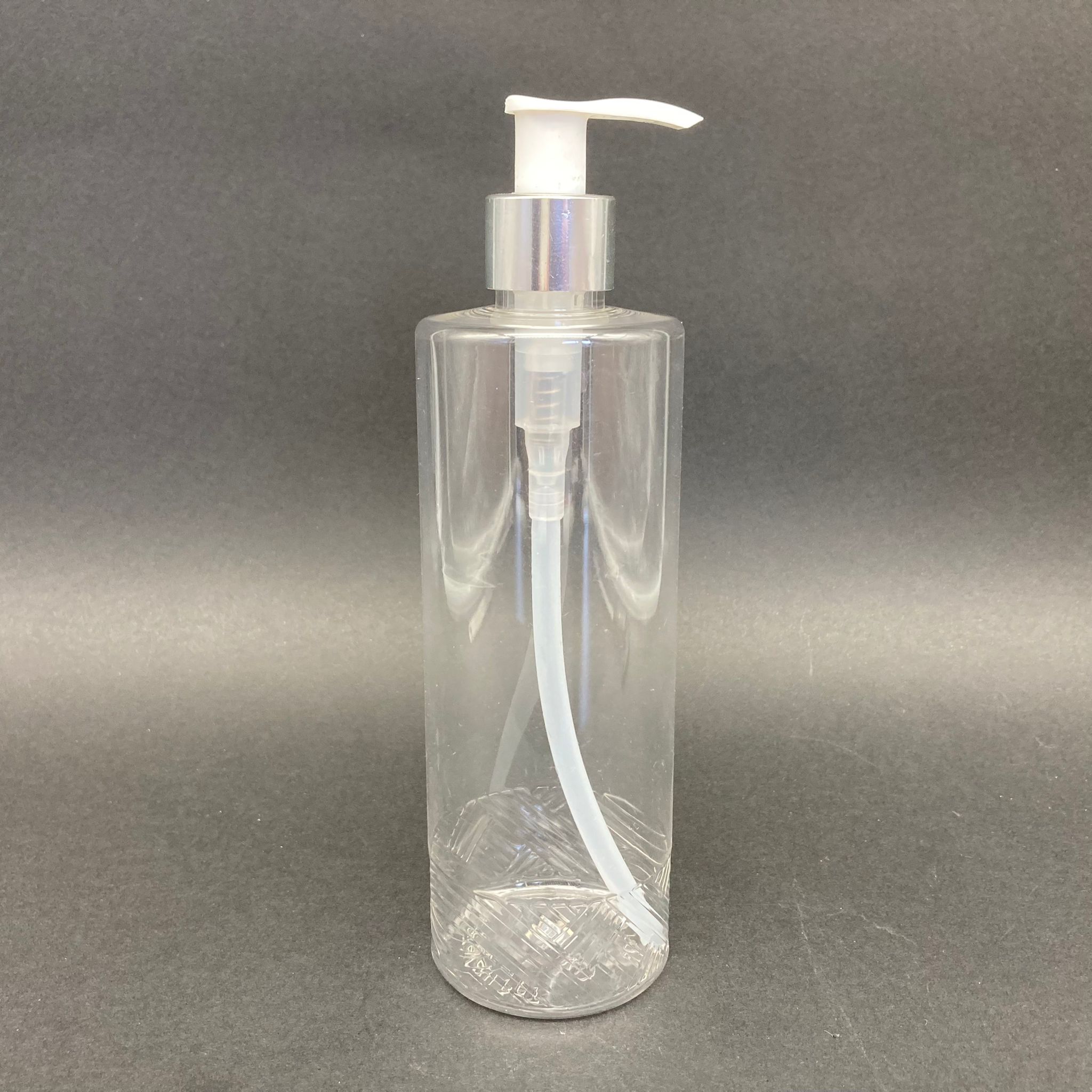 400 Cc Silindir Kısa Model Pet Şişe - Gümüş  Pompalı  - 400 Ml Plastik Pompalı Şişe
