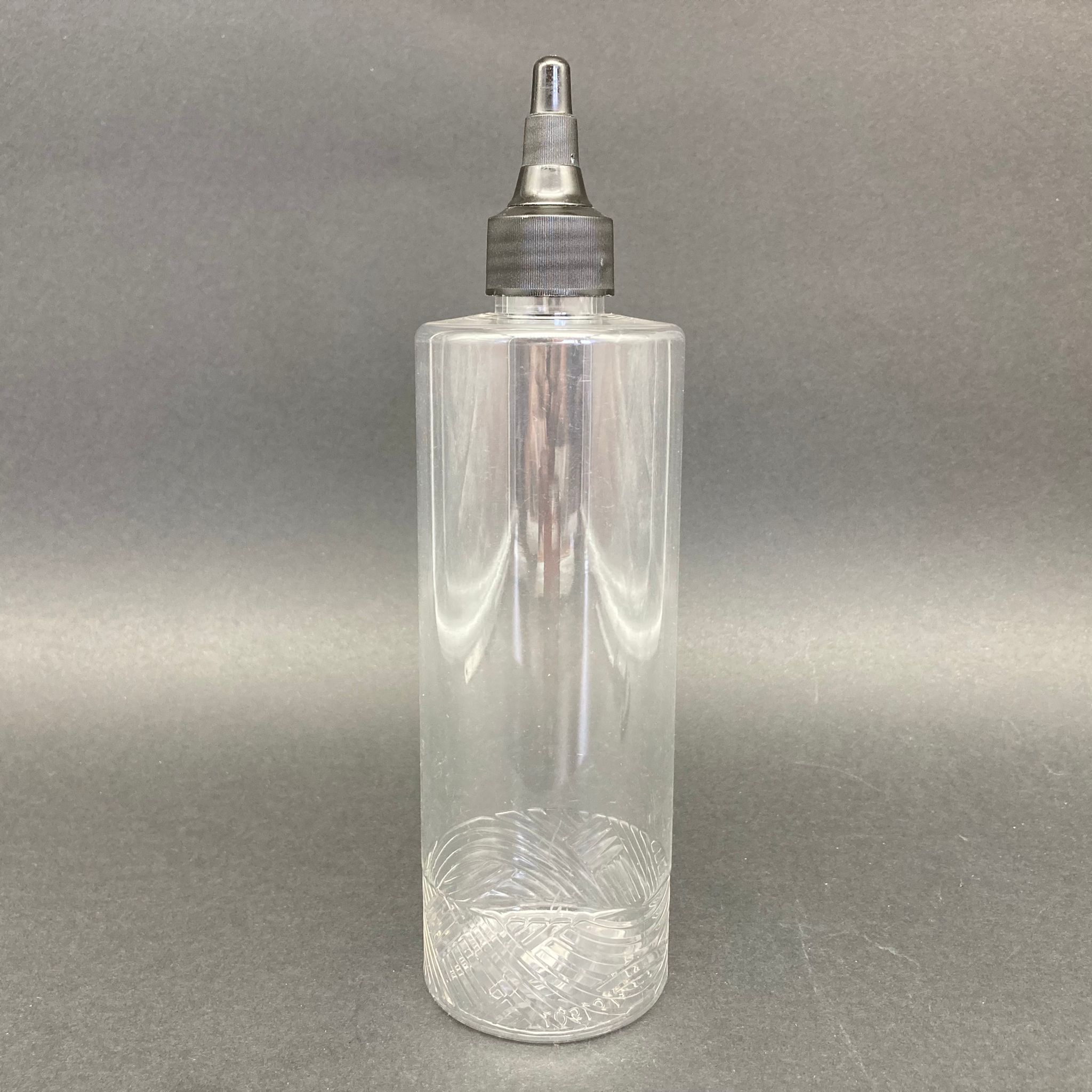 400 Cc Silindir Kısa Model Pet Şişe - Siyah Asansör Kapaklı - 400 Ml Akıtıcılı Plastik Şişe