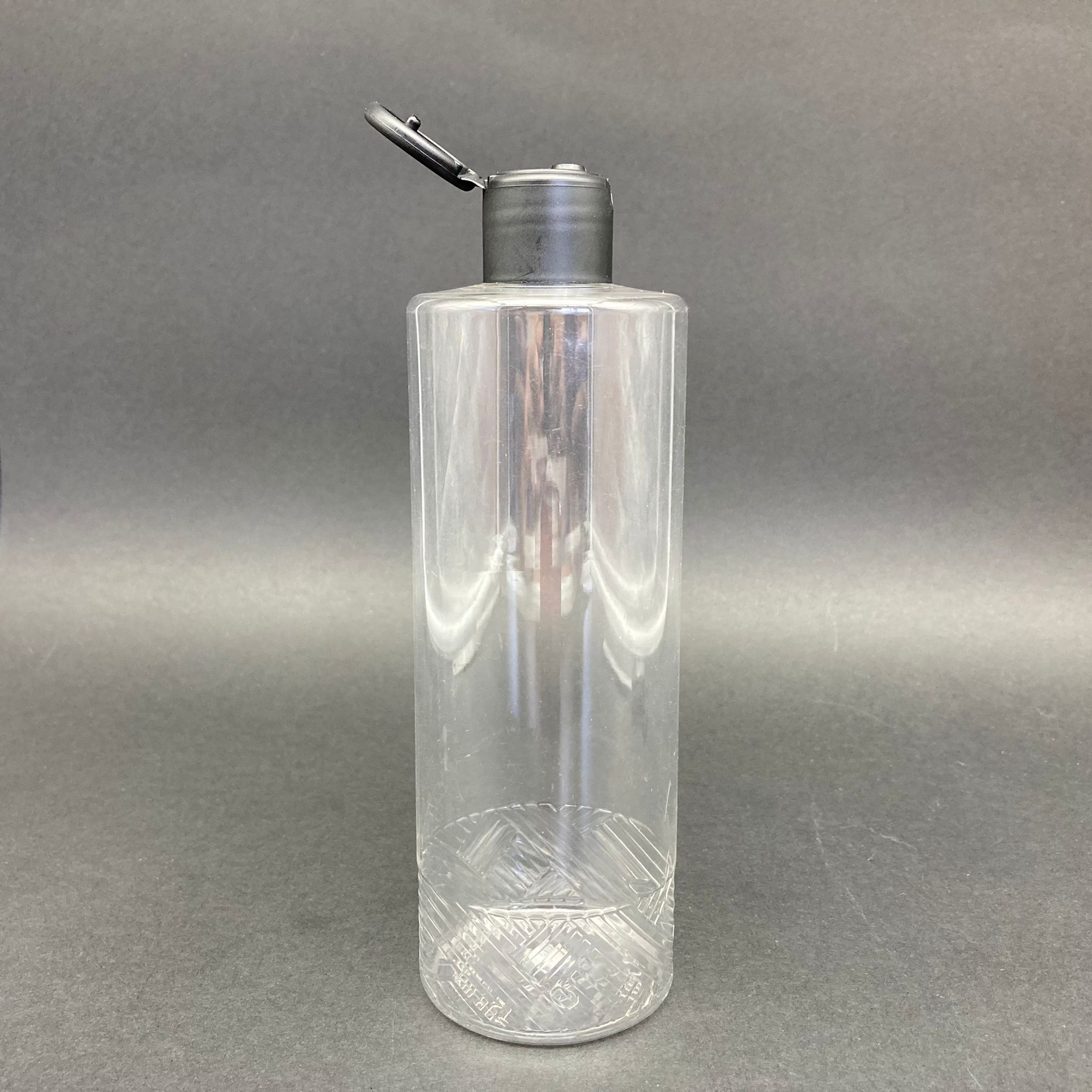 400 Cc Silindir Kısa Model Pet Şişe - Siyah Fliptop Akıtıcı Kapaklı - 400 Ml Akıtıcılı Plastik Şişe