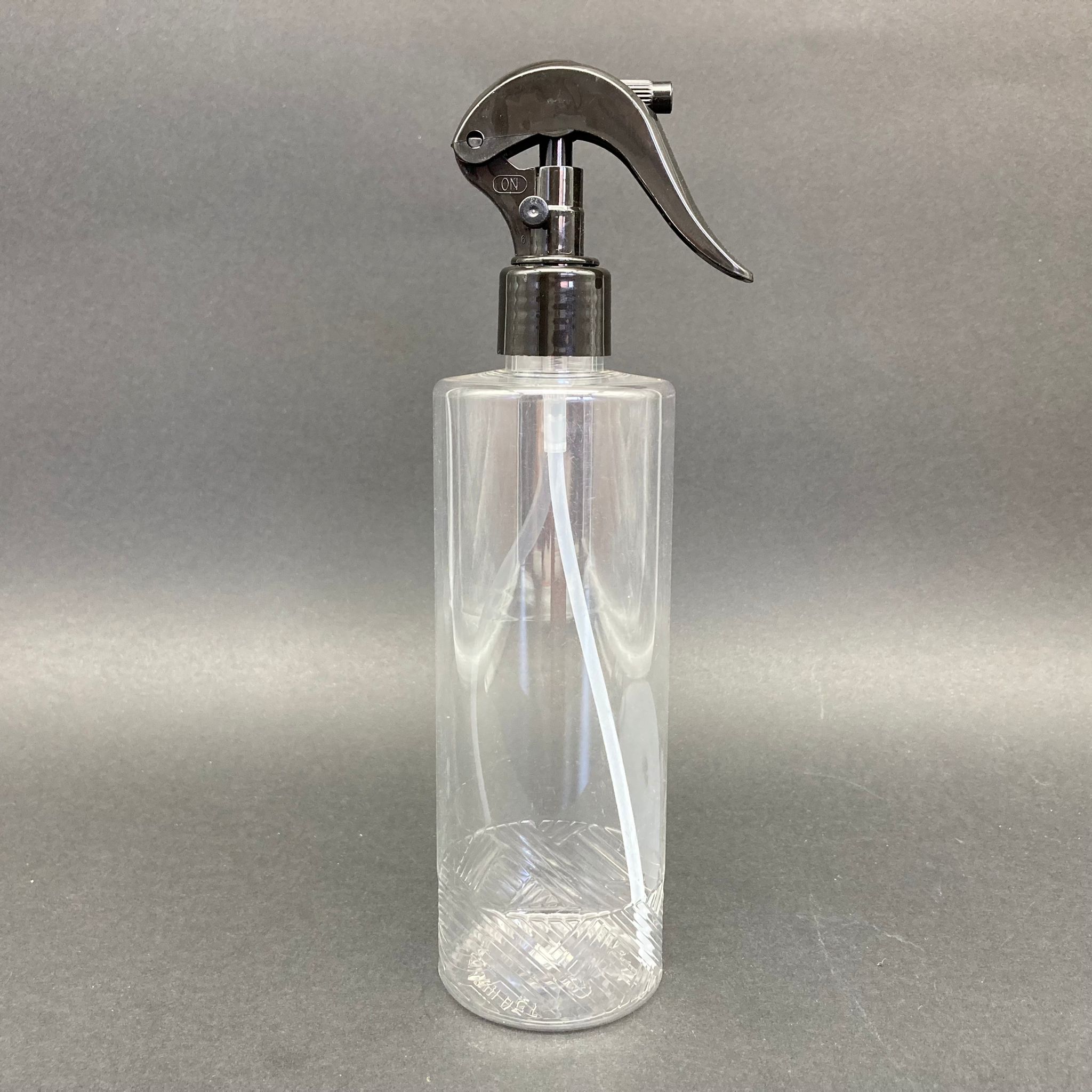 400 Cc Silindir Kısa Model Pet Şişe - Siyah Triger Spreyli  - 400 Ml Plastik Spreyli Şişe