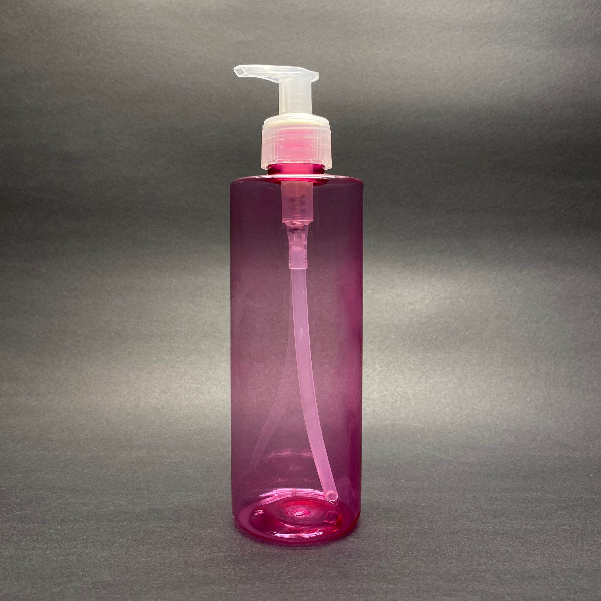 400 Cc Silindir Pembe Pet Şişe - Şeffaf Sıvı Sabun Pompalı  - 400 Ml Plastik Şişe