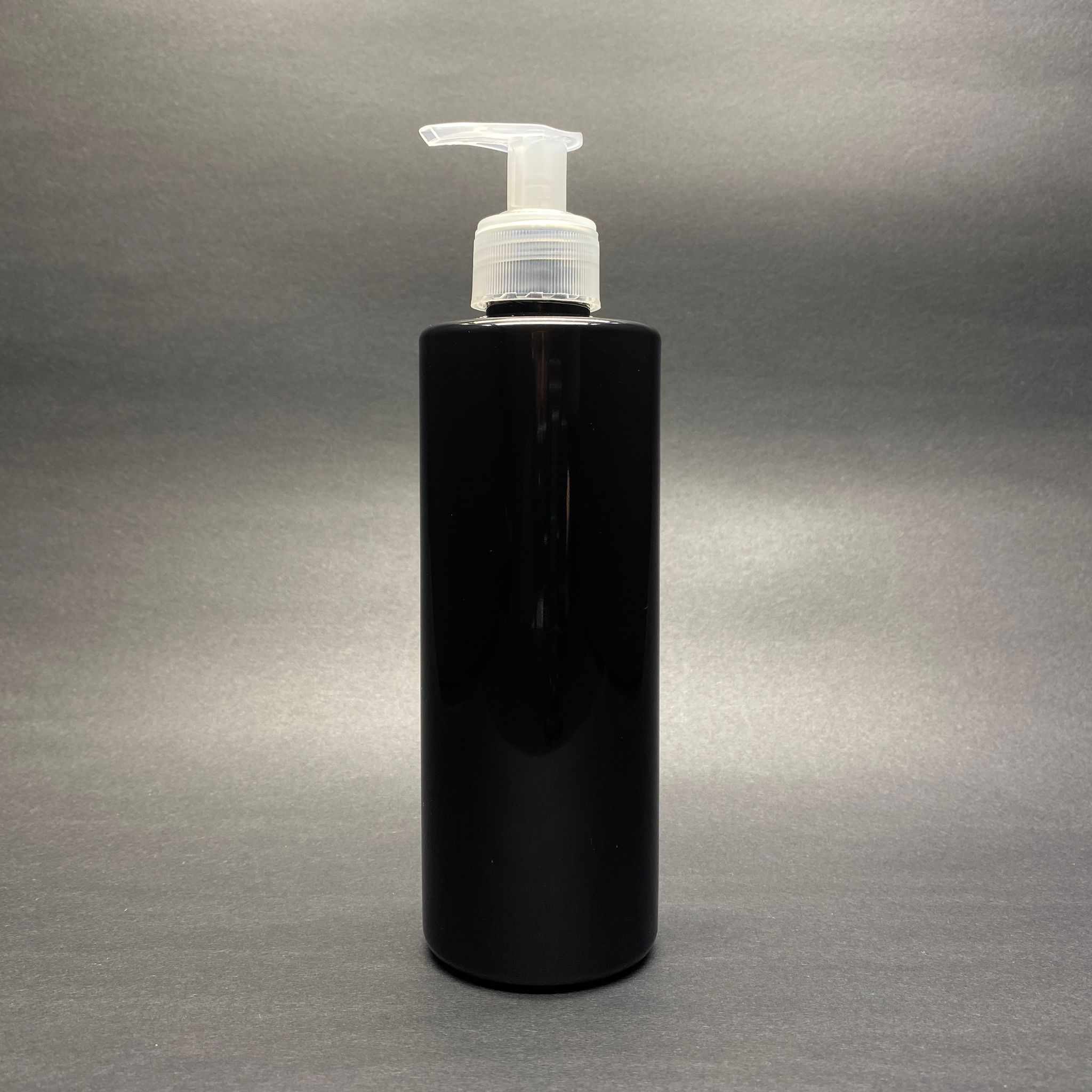 400 Cc Silindir Siyah Pet Şişe - Şeffaf Sıvı Sabun Pompalı  - 400 Ml Plastik Şişe