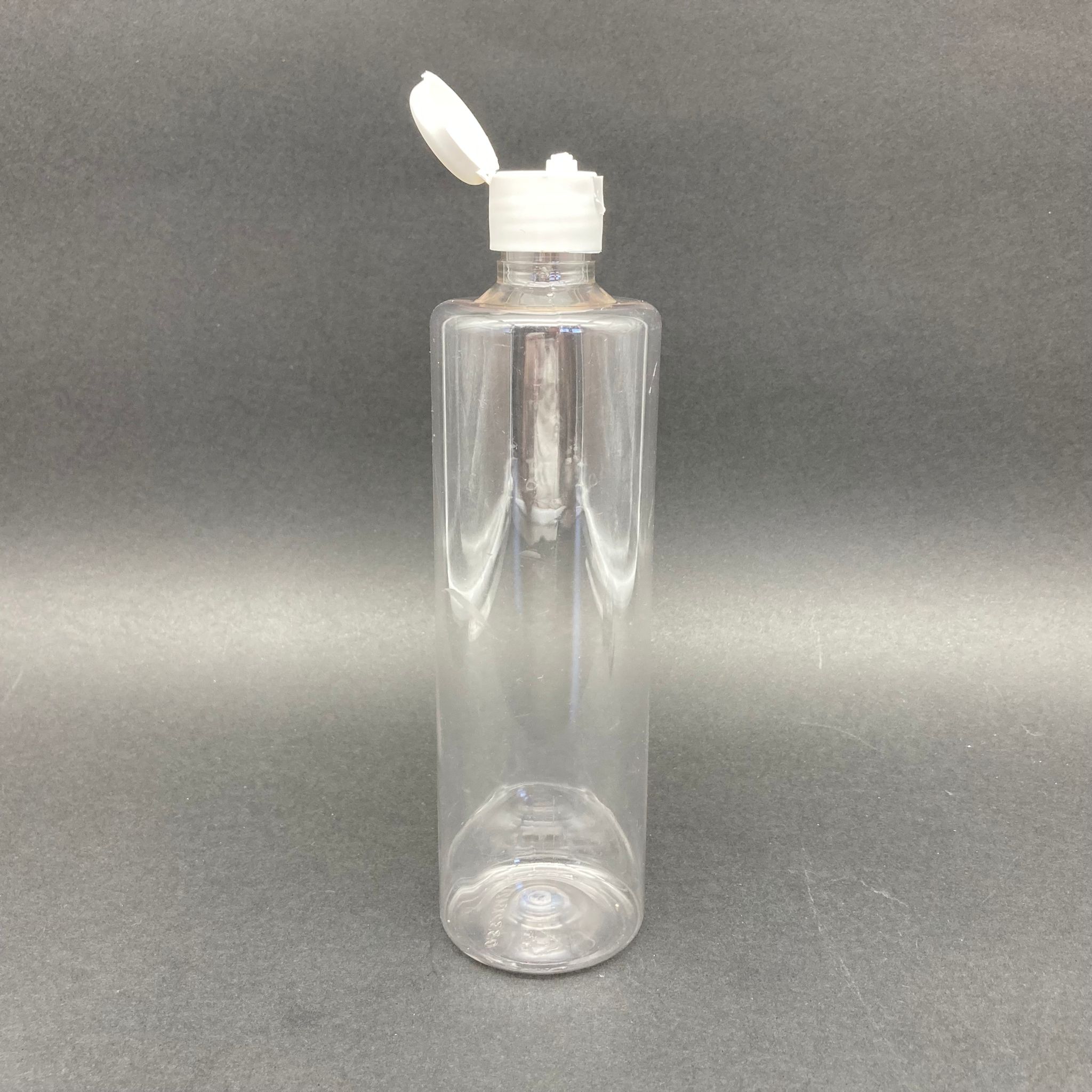 400 Cc Silindir Uzun Model Pet Şişe - Beyaz Fliptop Akıtıcı Kapaklı - 400 Ml Akıtıcılı Plastik Şişe