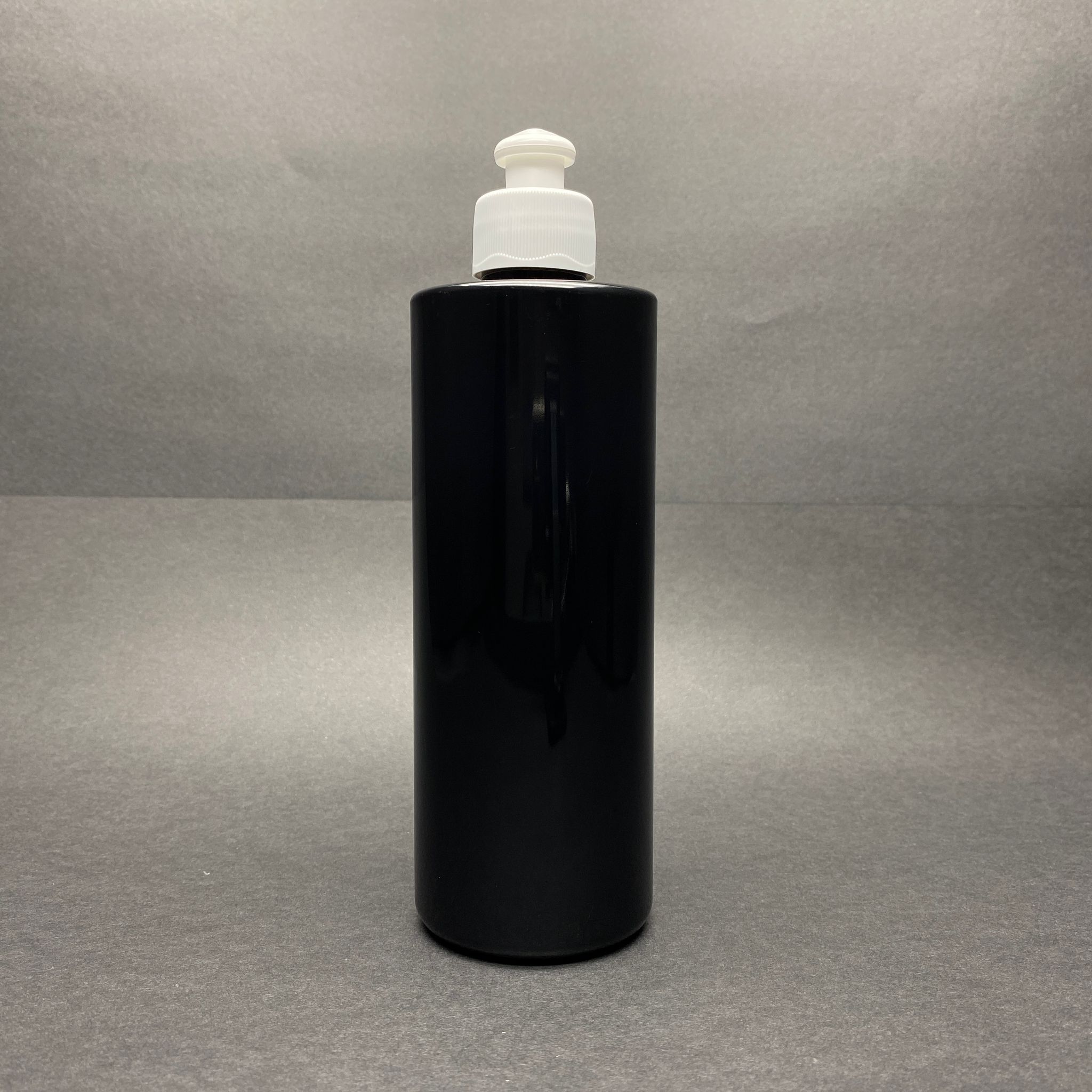 400 Cc Siyah Plastik Şişe - Beyaz Açılır Kapanır Push Pull Kapaklı - 400 Ml Siyah Boş Pet Şişe