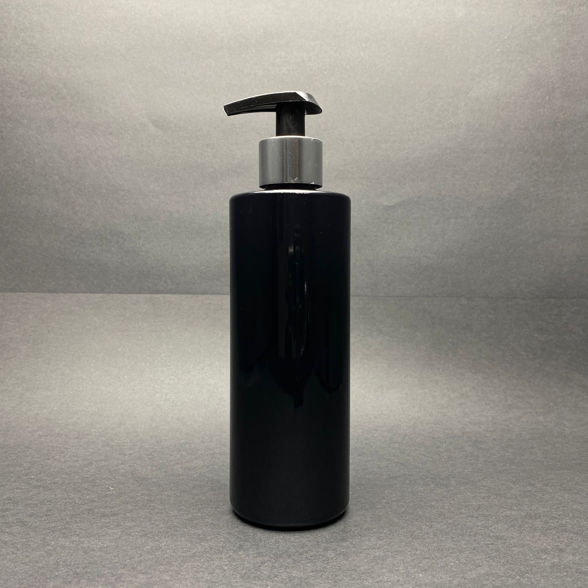 400 Cc Siyah Plastik Şişe - Gümüş Pompalı - 400 Ml Siyah Boş Pompalı Pet Şişe
